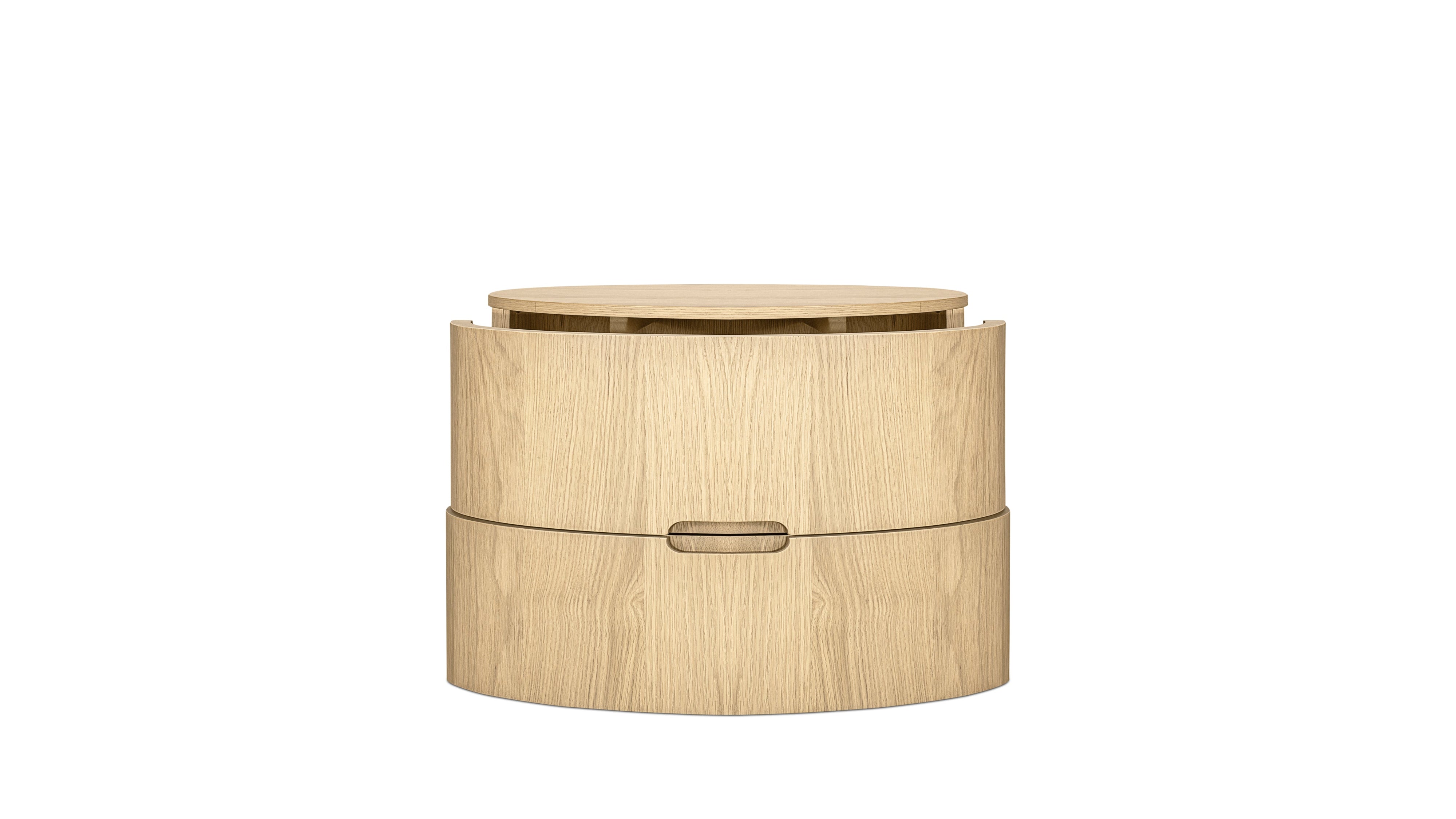 Go Round Nightstand, White Limed Oak - Image 7