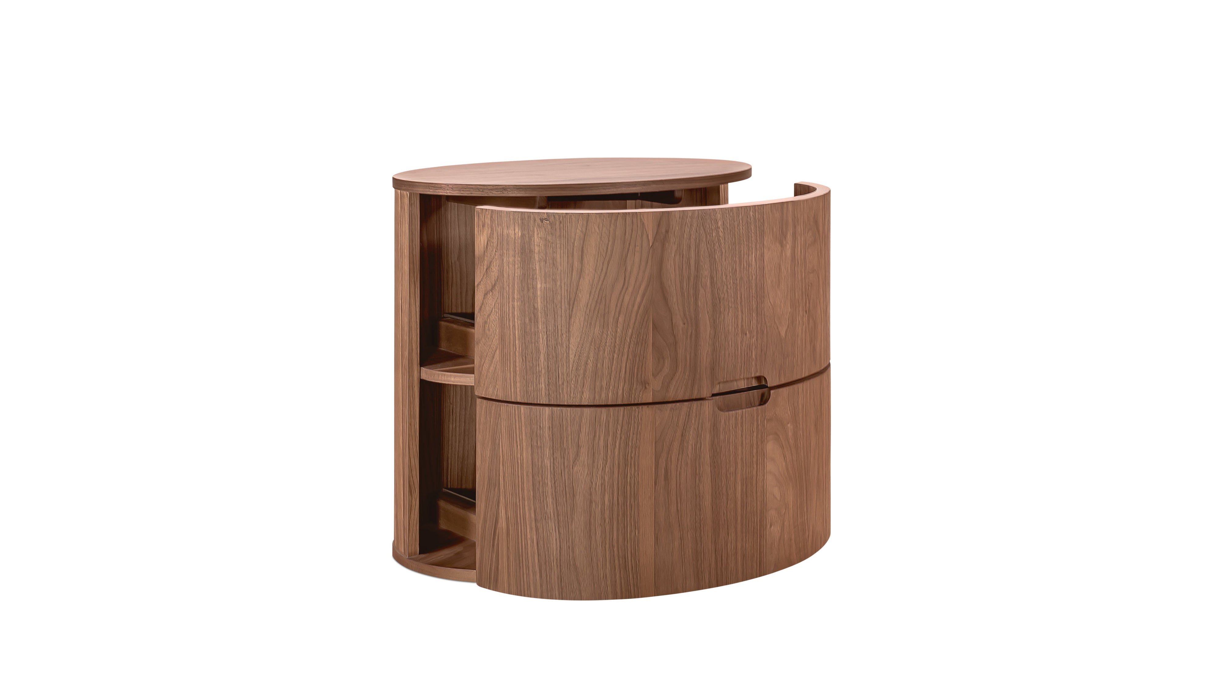 Go Round Nightstand, Tall, Walnut - Image 10