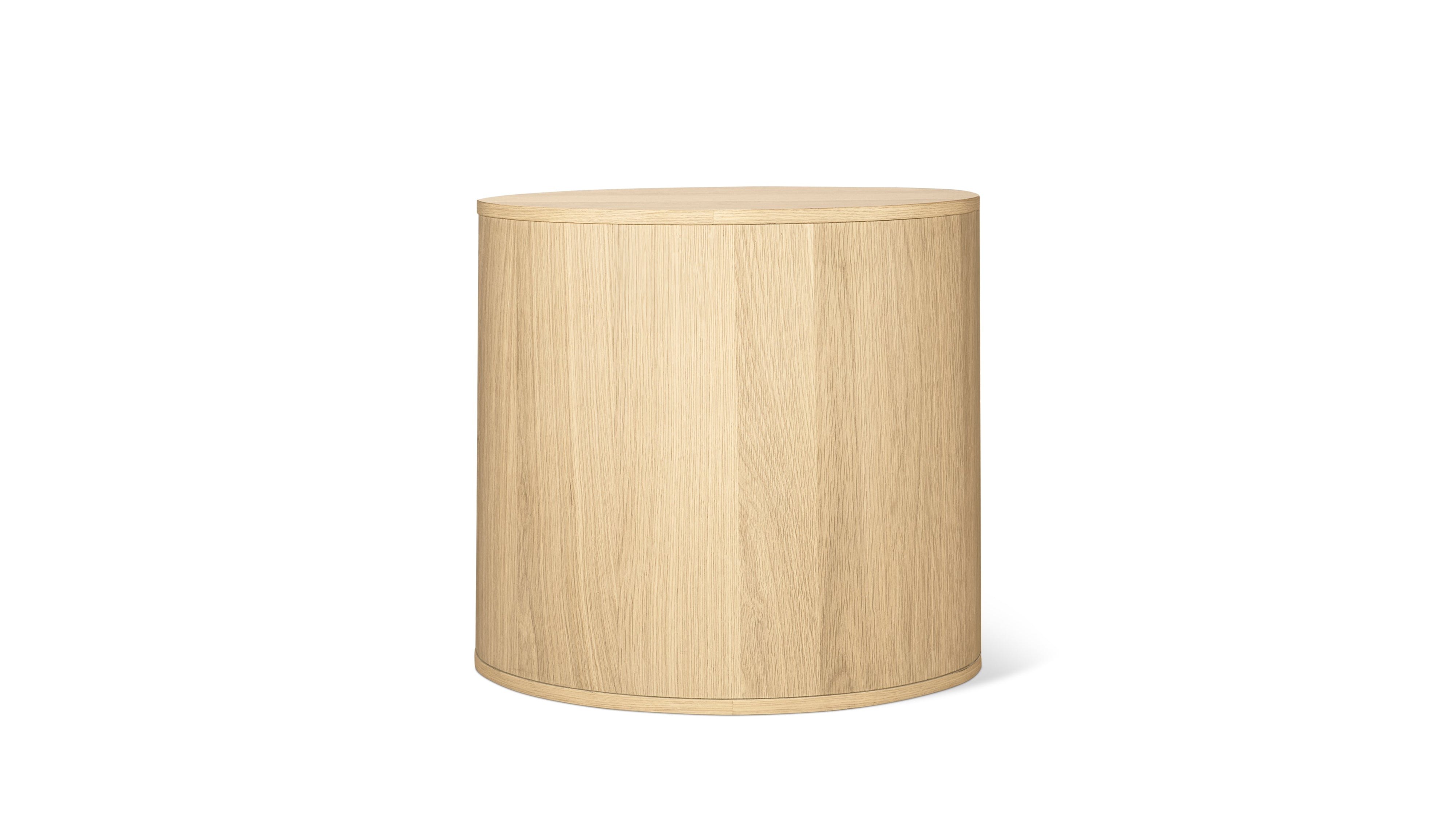 Go Round Nightstand, Tall, White Limed Oak - Image 10