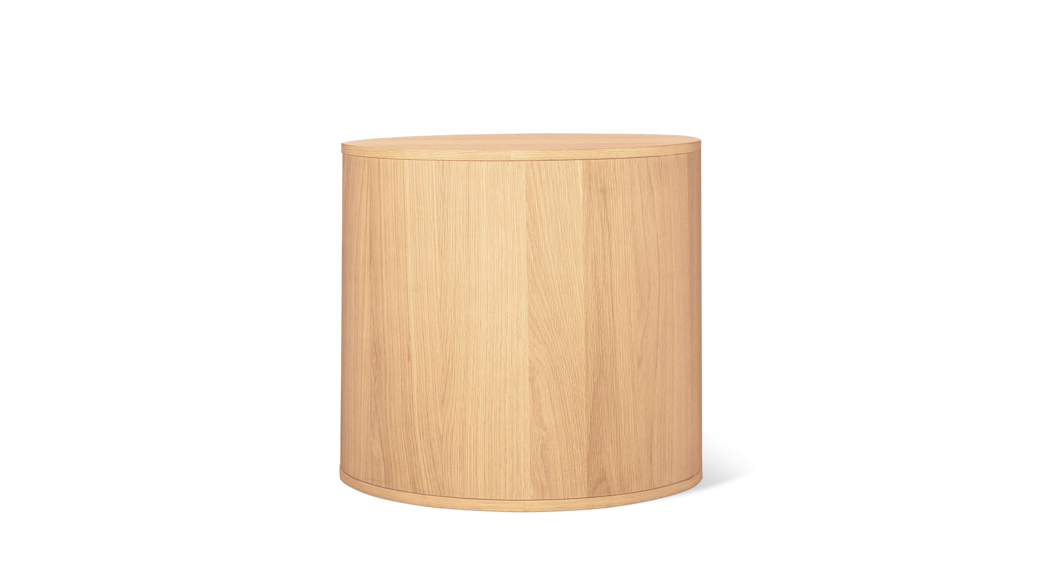 Go Round Nightstand, Tall, White Limed Oak - Image 14