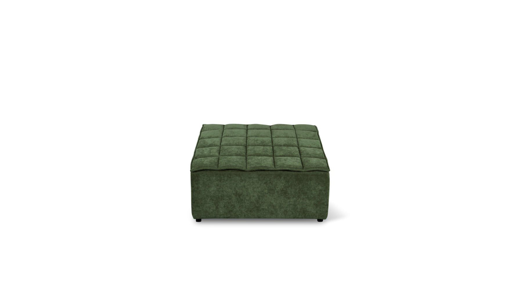 Quilt Ottoman, Moss - Image 7