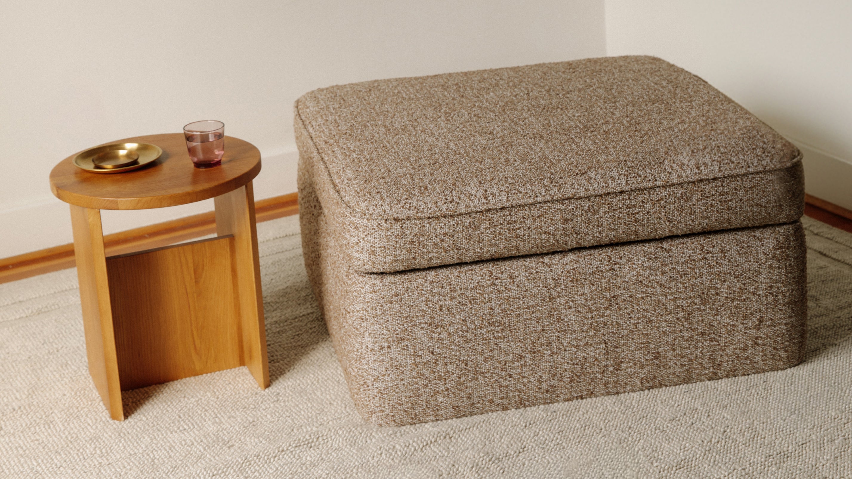 Pod Storage Ottoman, Large, Latte
