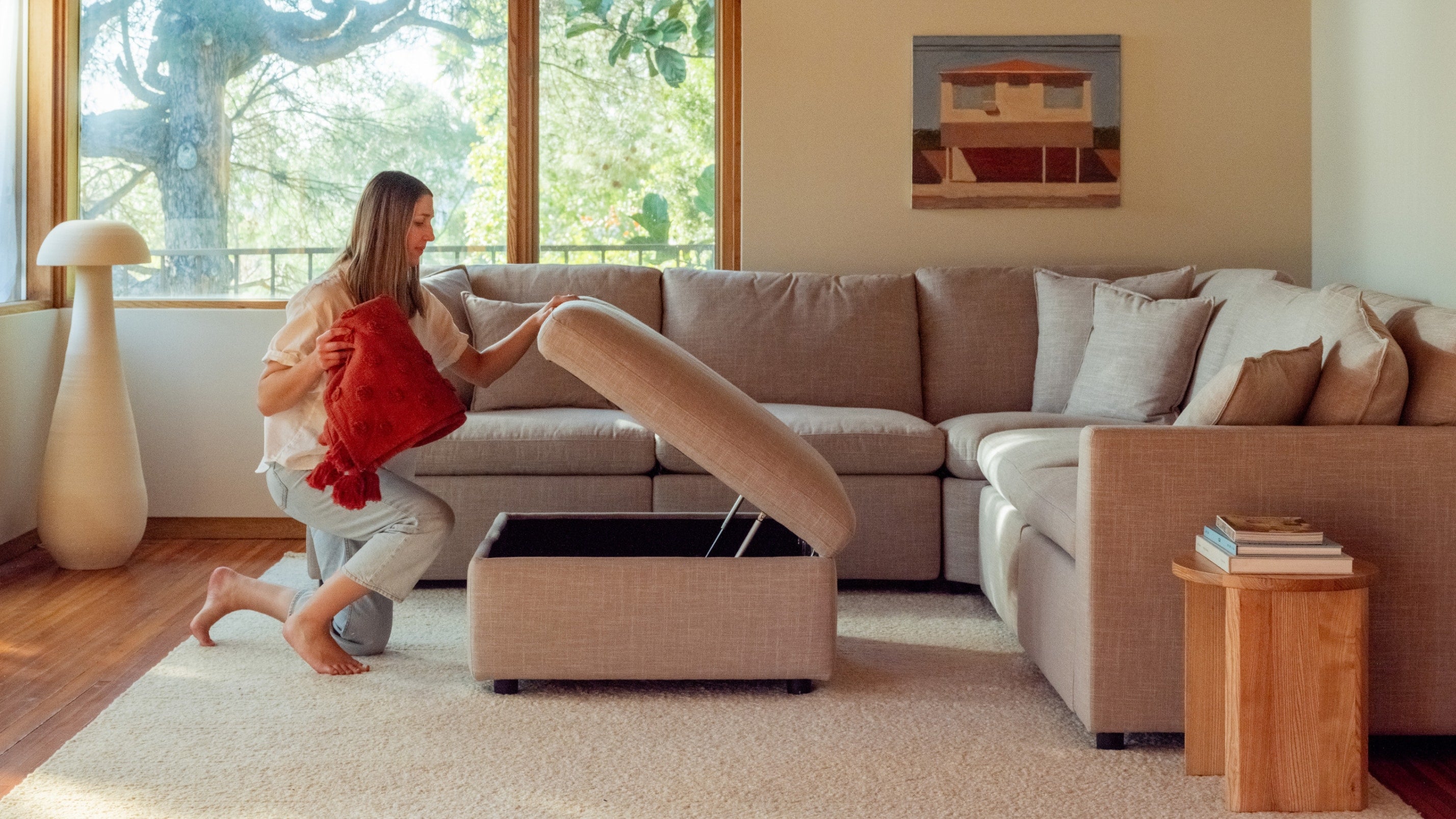 Lift Off Storage Ottoman, Light Pebble - Sundays Company CanadaOTT-YJ-012-029