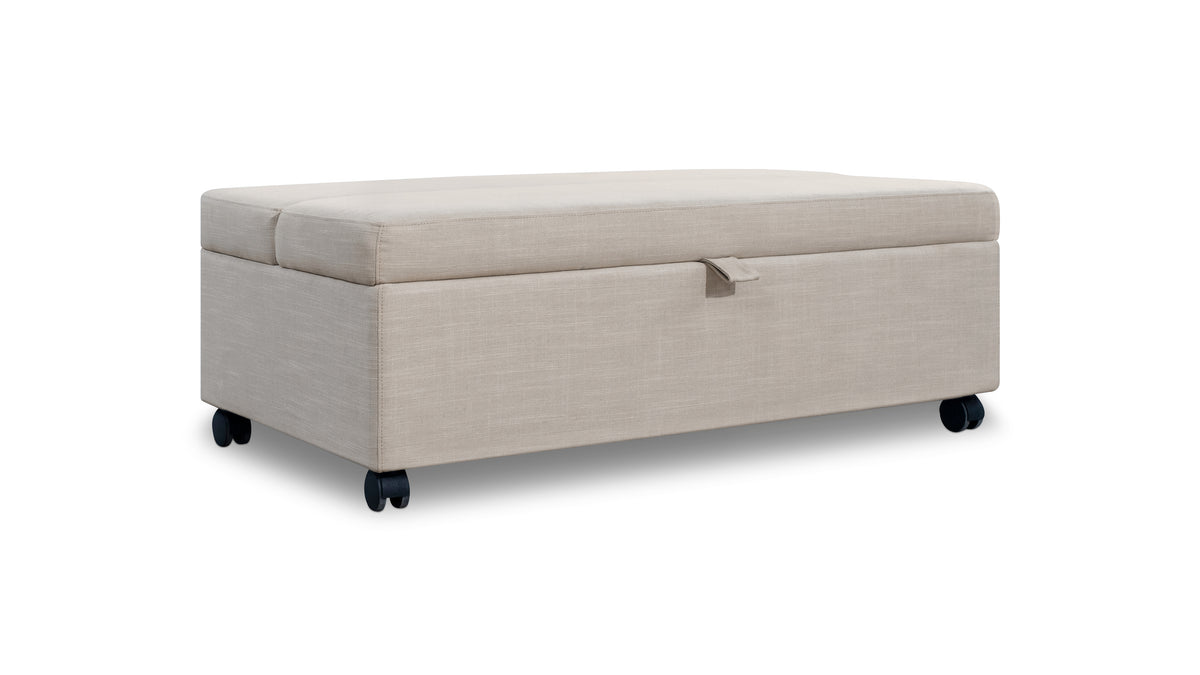 Hide Away Ottoman Sleeper, Clay — alternate view