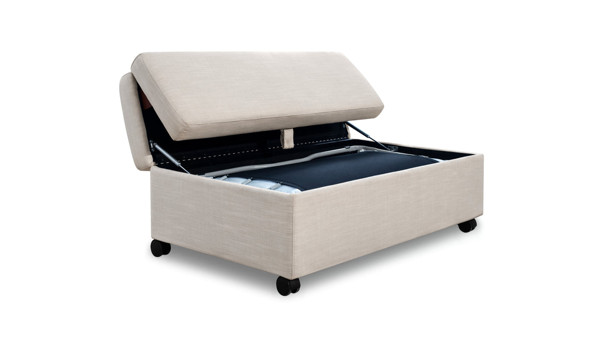 Hide Away Ottoman Sleeper, Clay — alternate view