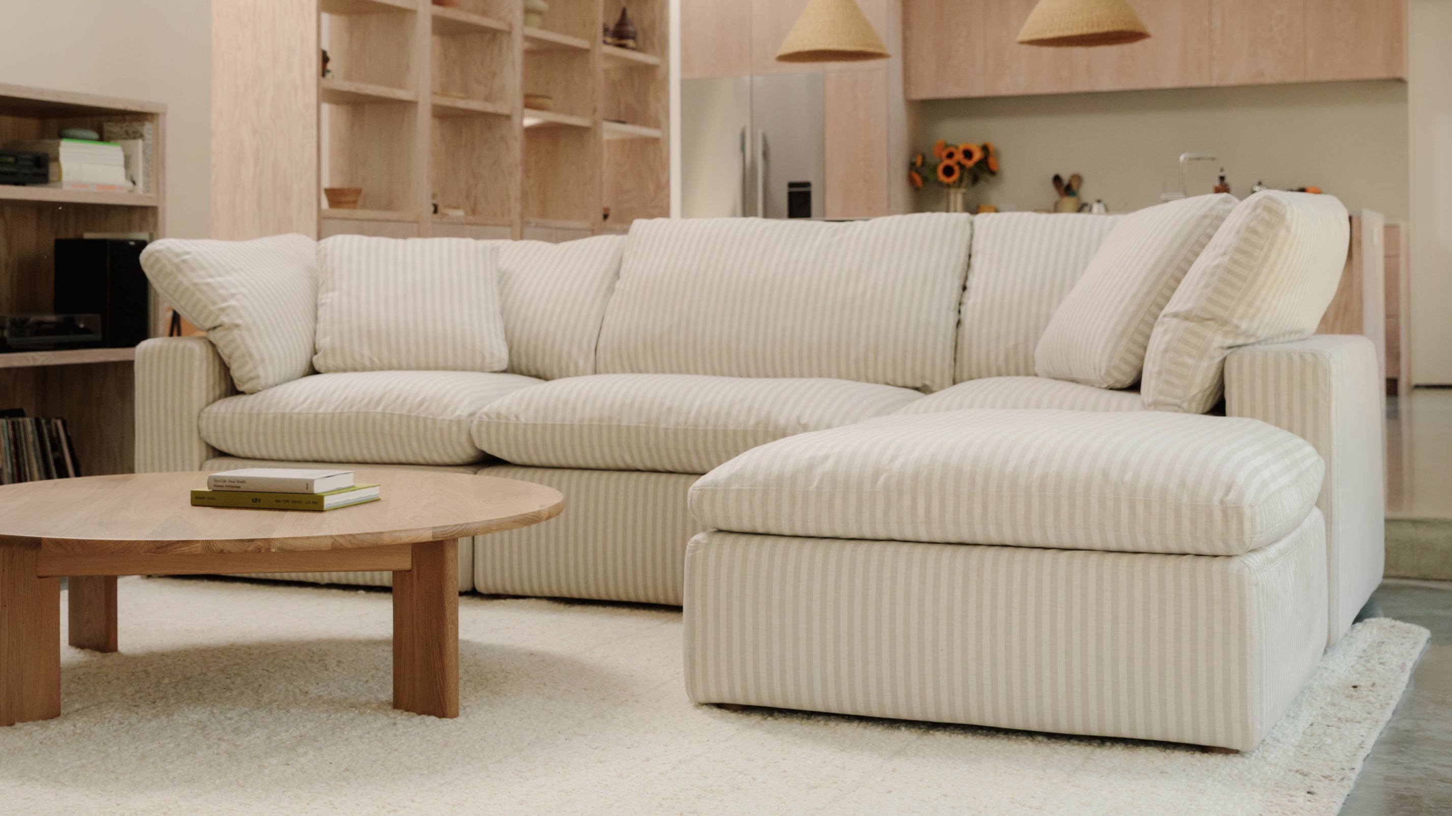Movie Night™ Ottoman, Standard, Newport Stripe