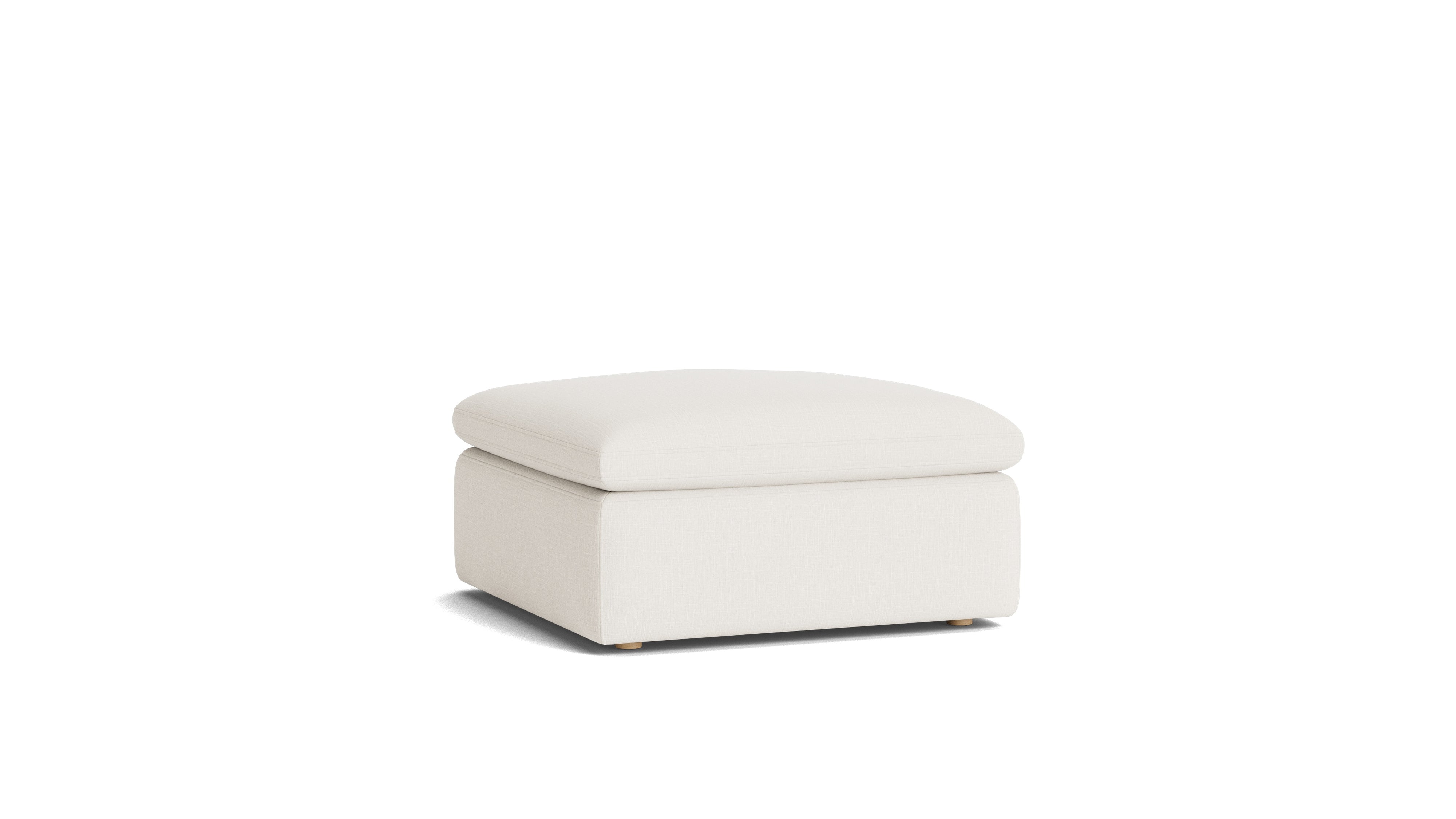 Movie Night™ Ottoman, Standard, Cream Linen