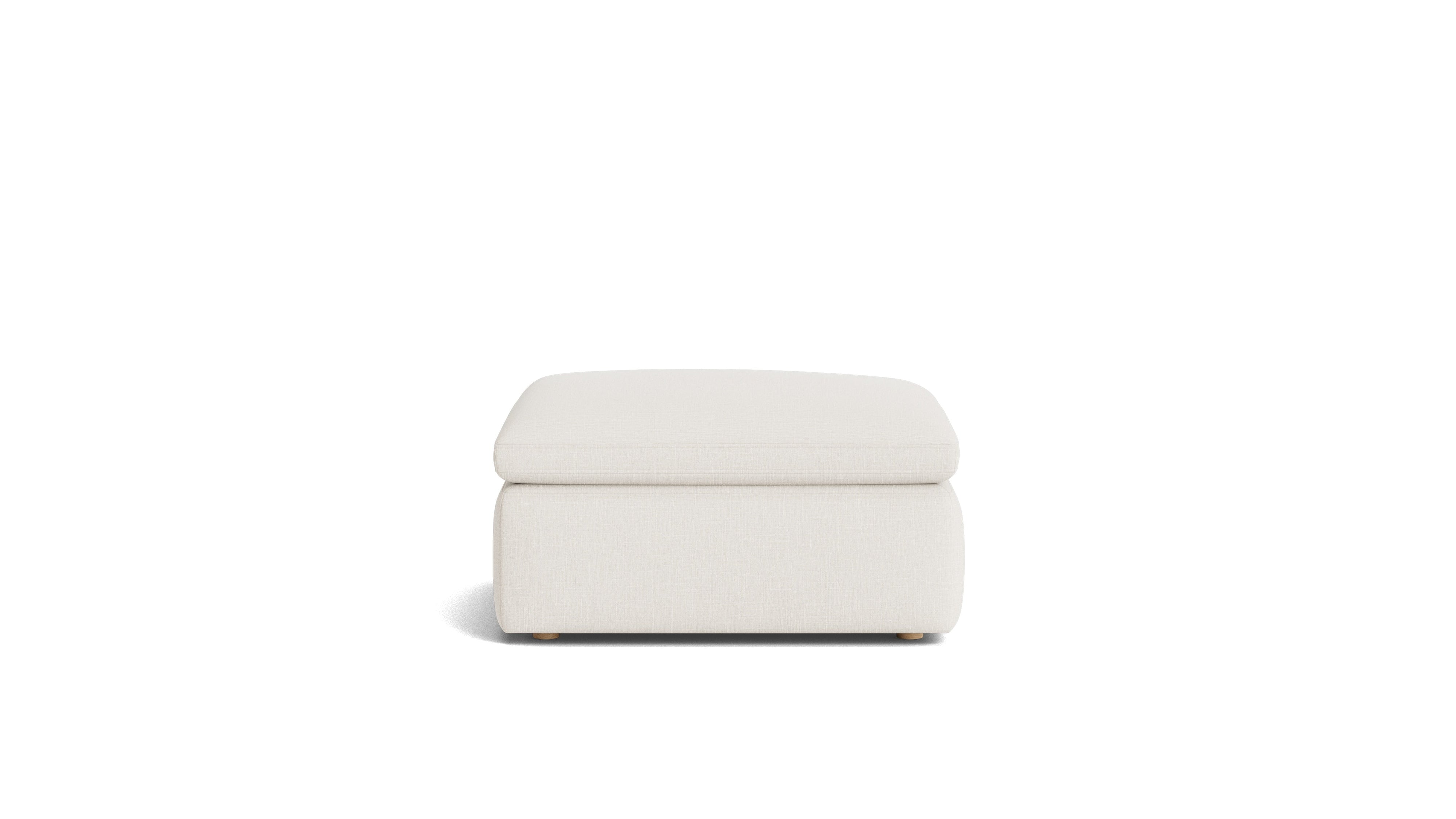 Movie Night™ Ottoman, Standard, Cream Linen