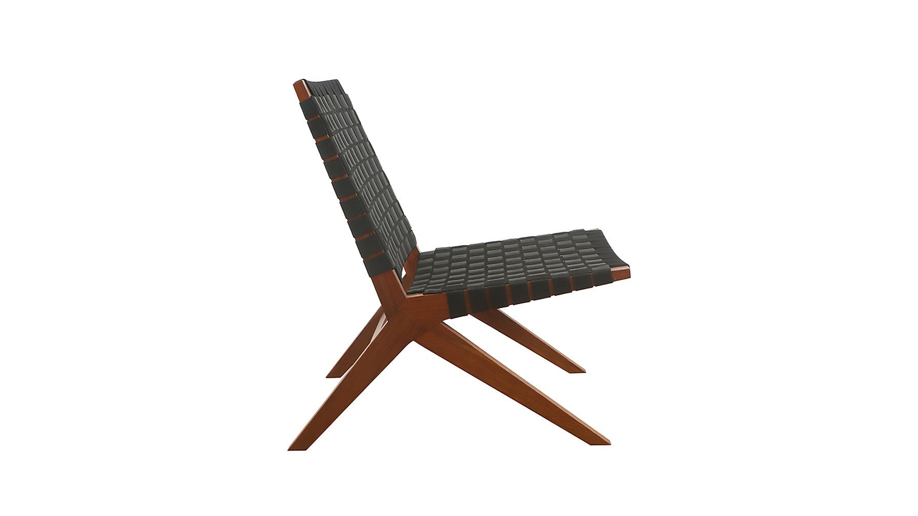 Endless Summer Outdoor Lounge Chair, Black Weave/Teak - Image 10