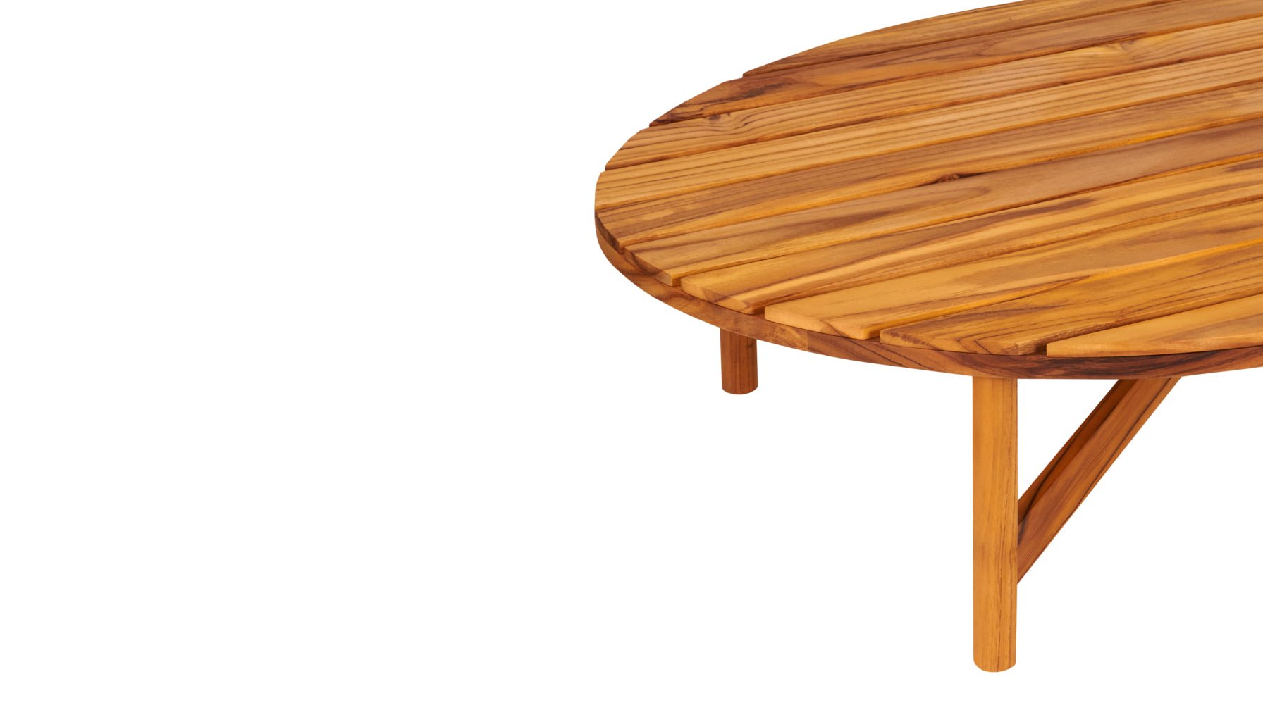 Table Talk Outdoor Coffee Table, Large, Teak - Image 10