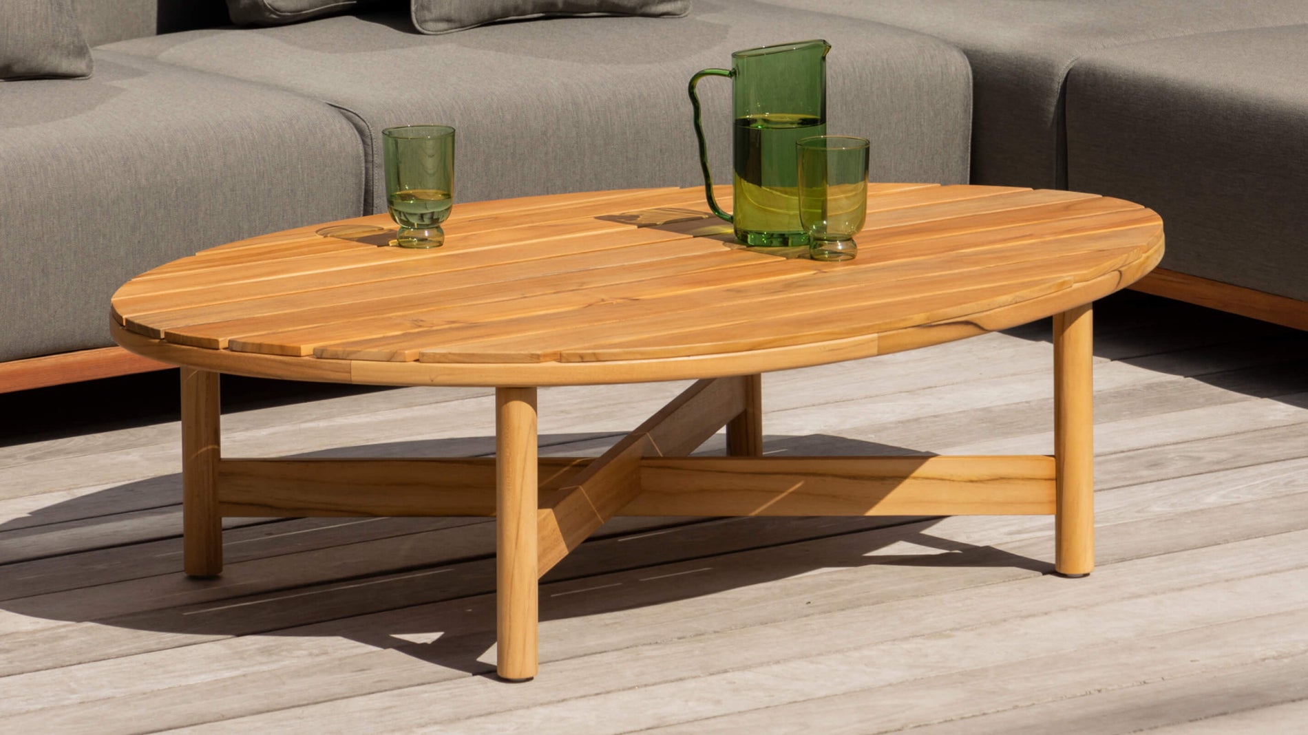 Table Talk Outdoor Coffee Table, Large, Teak_image