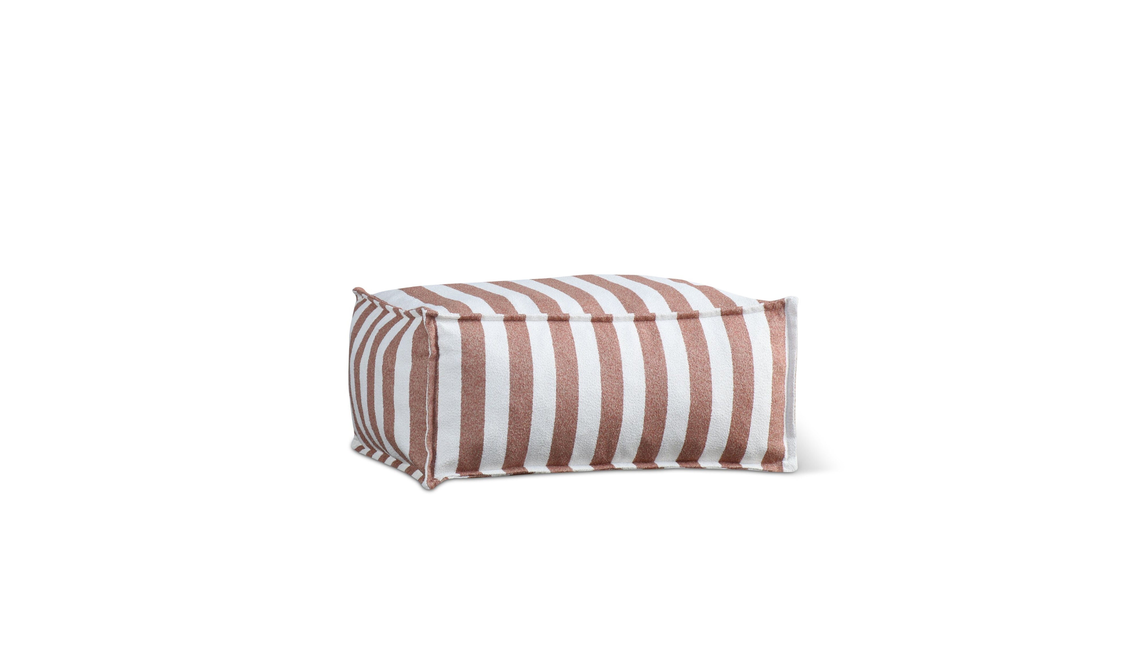 Make Waves Outdoor Ottoman, Tuscan Stripe