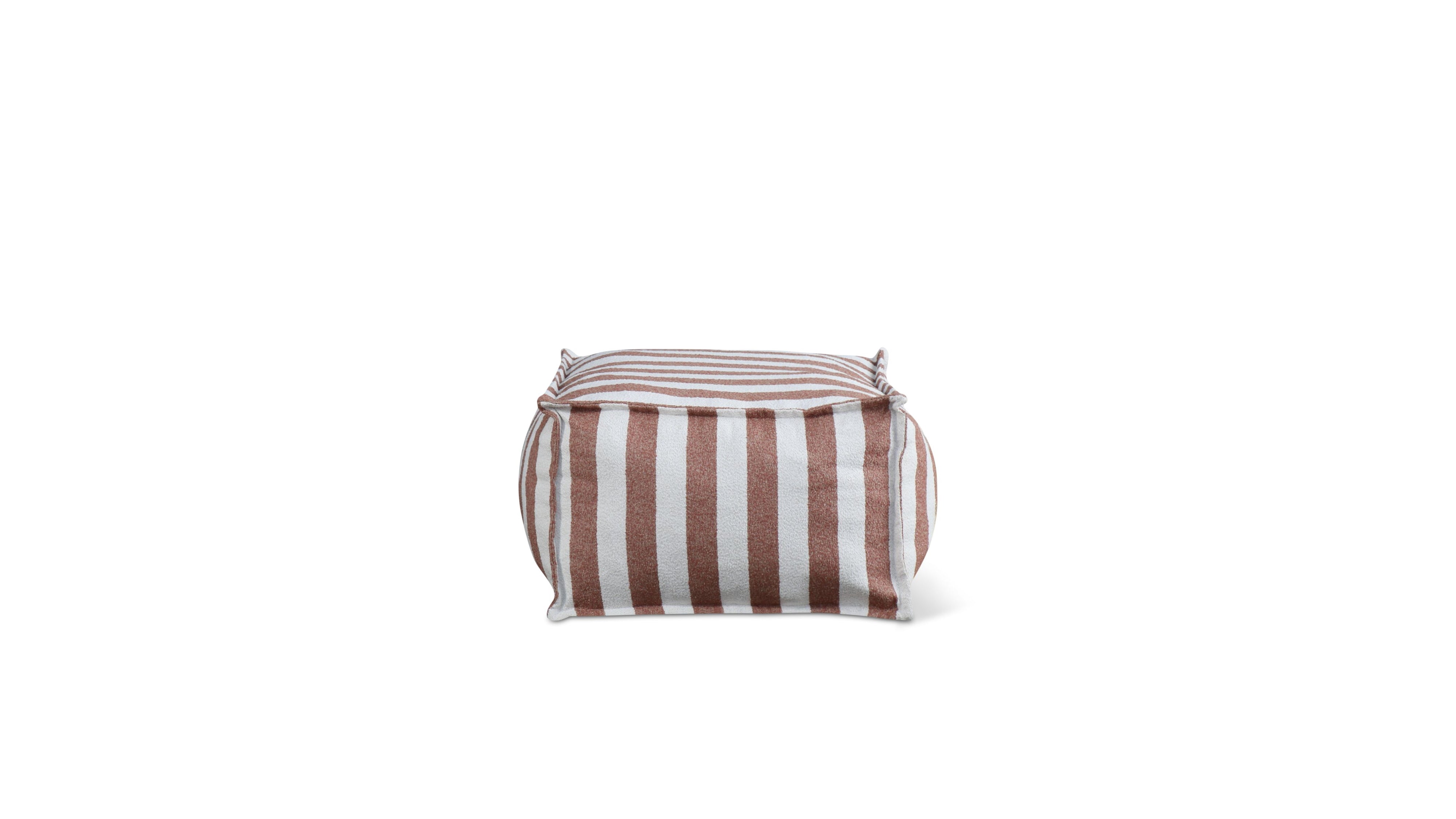 Make Waves Outdoor Ottoman, Tuscan Stripe