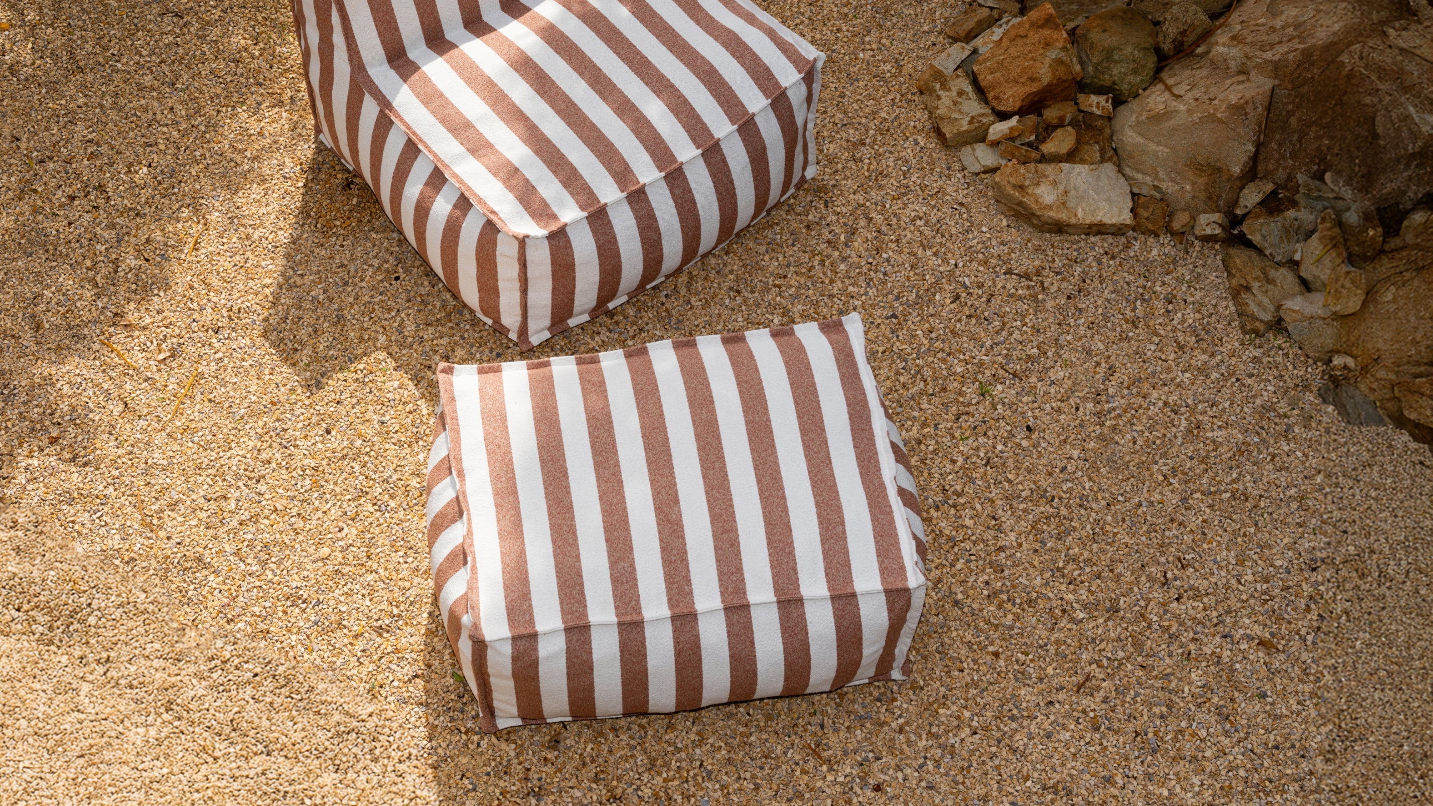 Make Waves Outdoor Ottoman, Gull