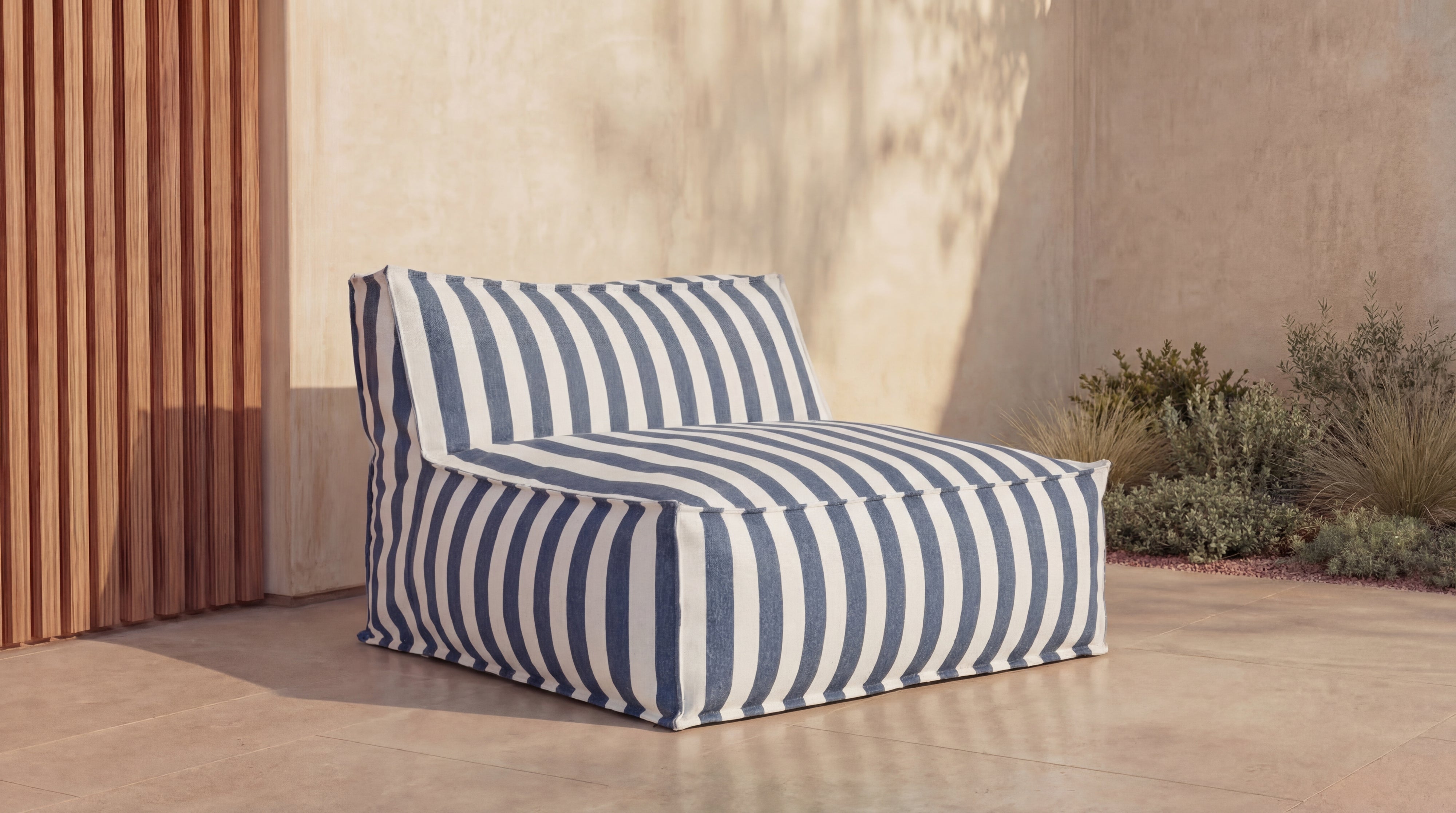Make Waves Outdoor Loveseat, Ocean Stripe