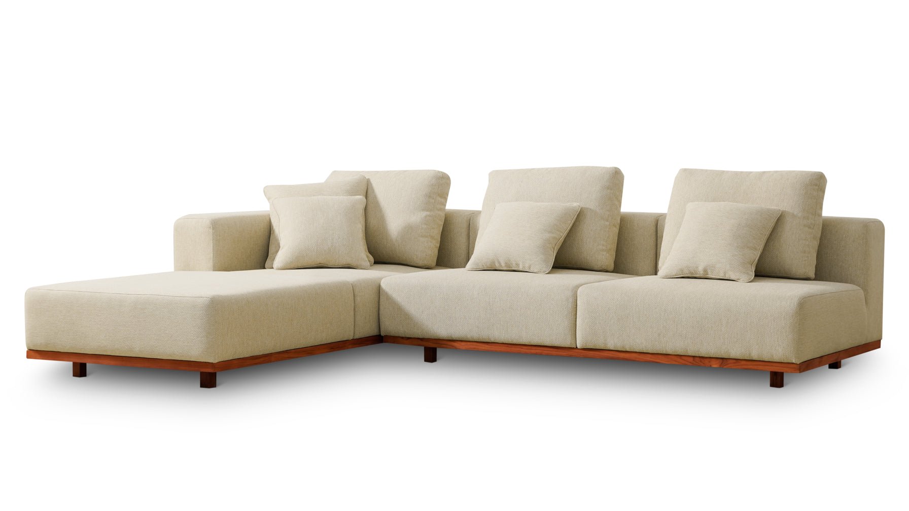 Sunny Days Outdoor Sectional, Left Facing, Sandy - Image 7