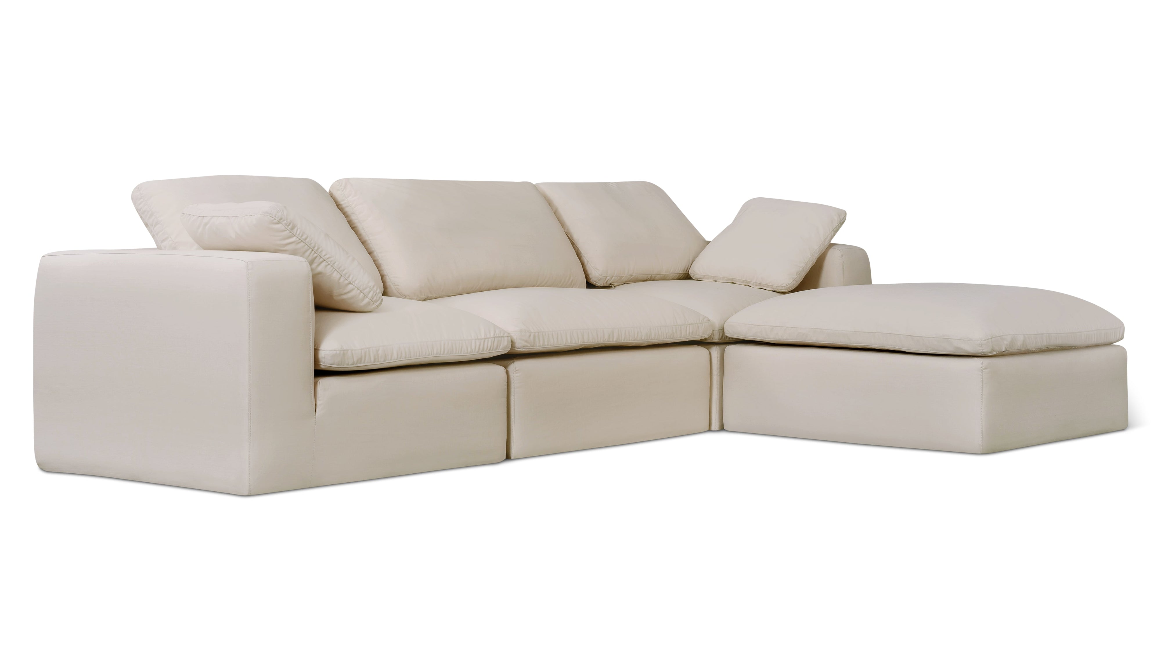 Movie Night™ Outdoor 4 - Piece Modular Sectional, Standard, Ivory - Sundays Company CanadaOUT-MO-029-006