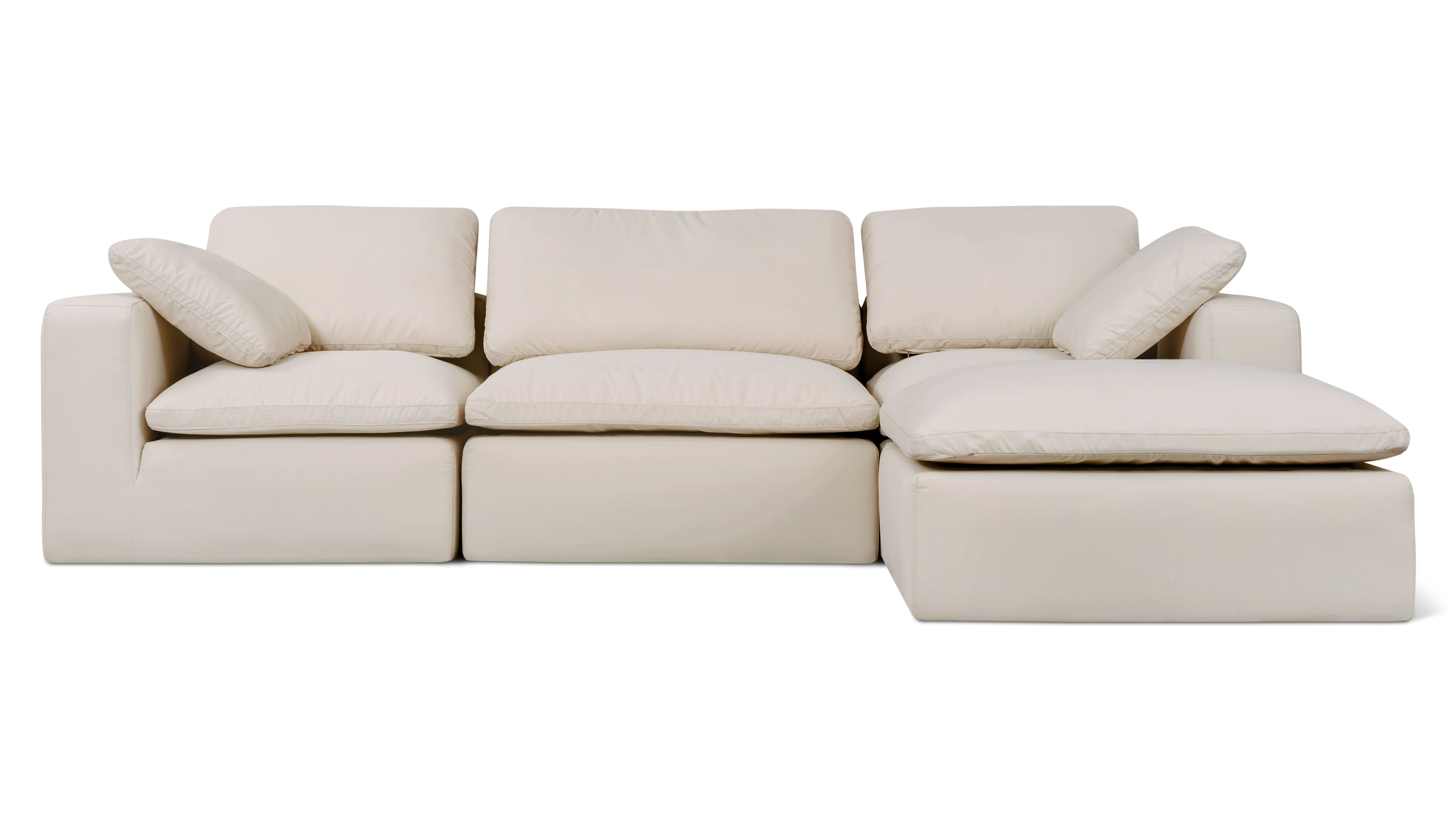 Movie Night™ Outdoor 4 - Piece Modular Sectional, Standard, Ivory - Sundays Company CanadaOUT-MO-029-006