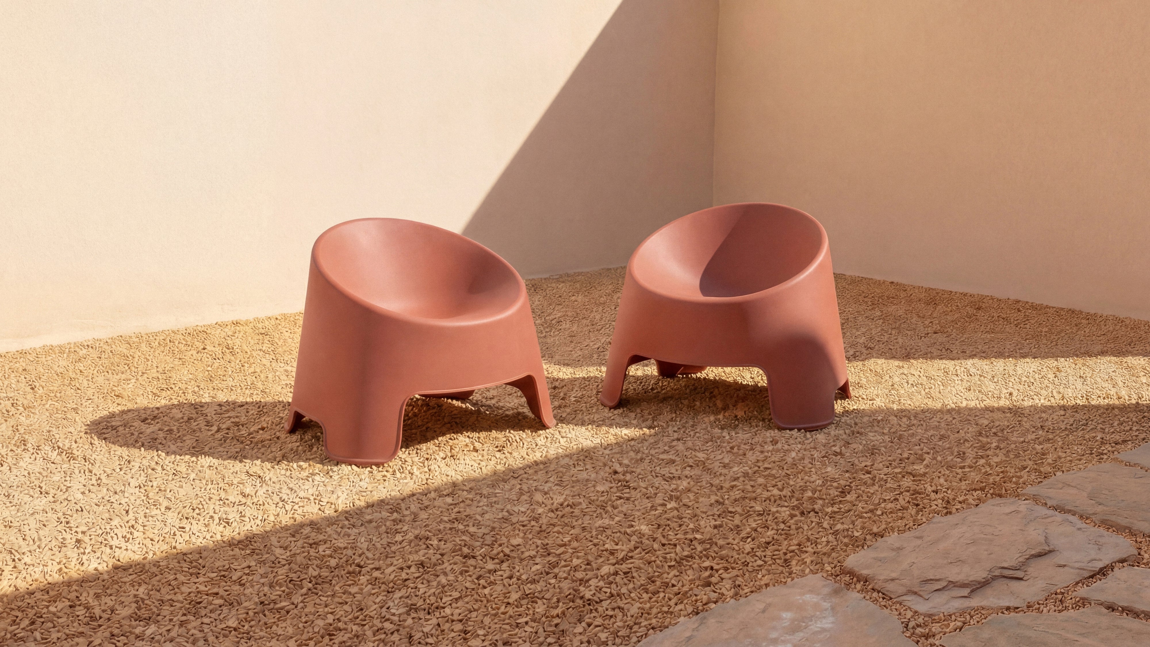 Inner Circle Outdoor Lounge Chair (Set of Two), Cinnamon