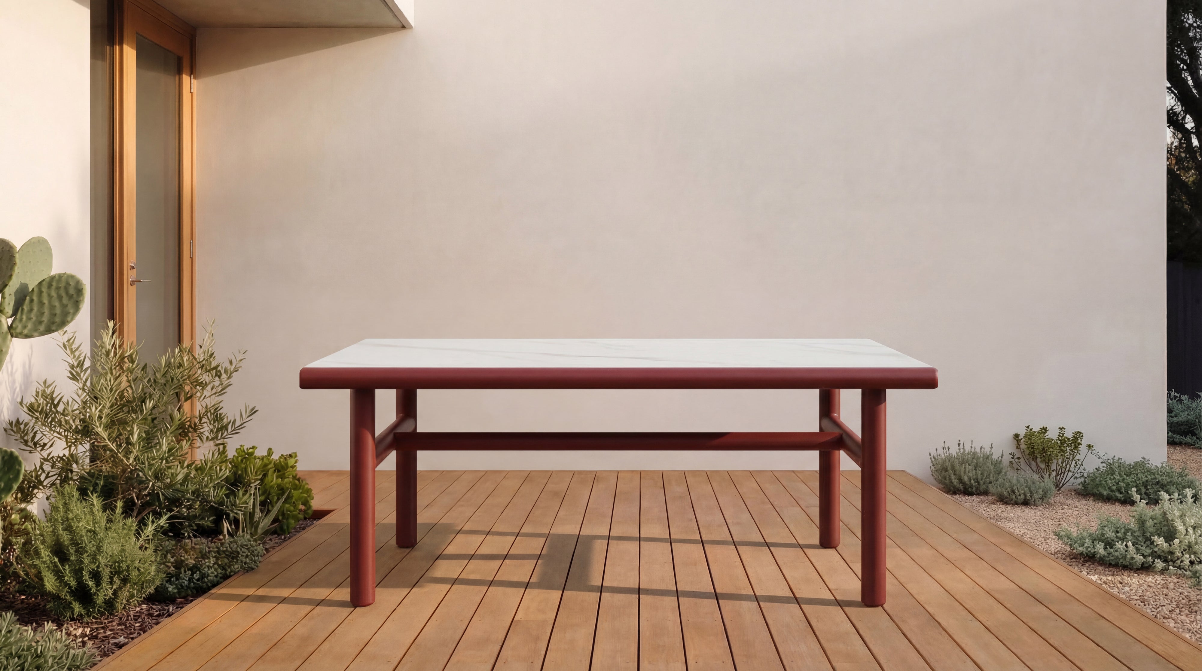 Long Weekend Outdoor Dining Table, Terracotta