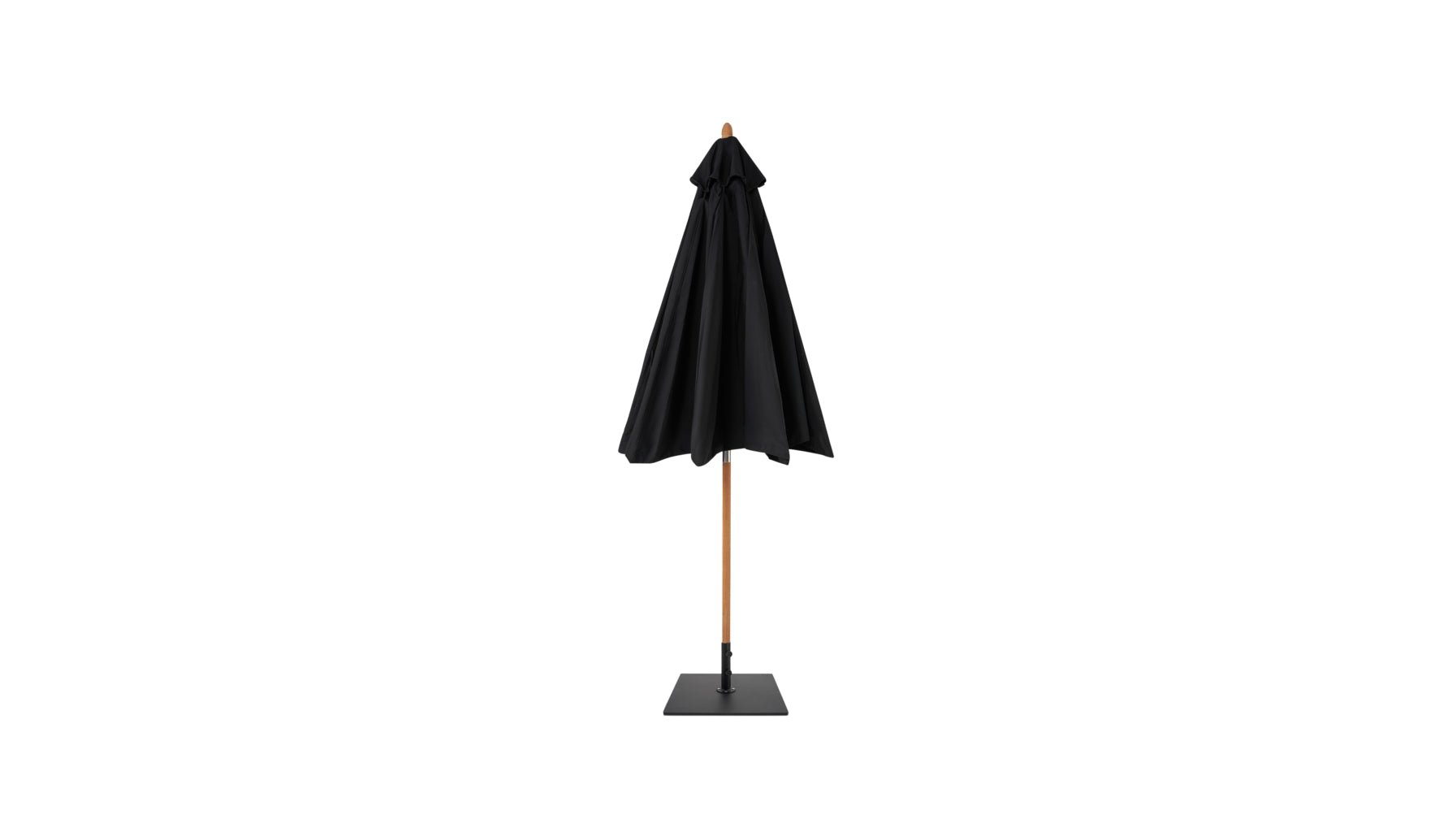 Capri Outdoor Umbrella With Base, Black Sand - Image 7