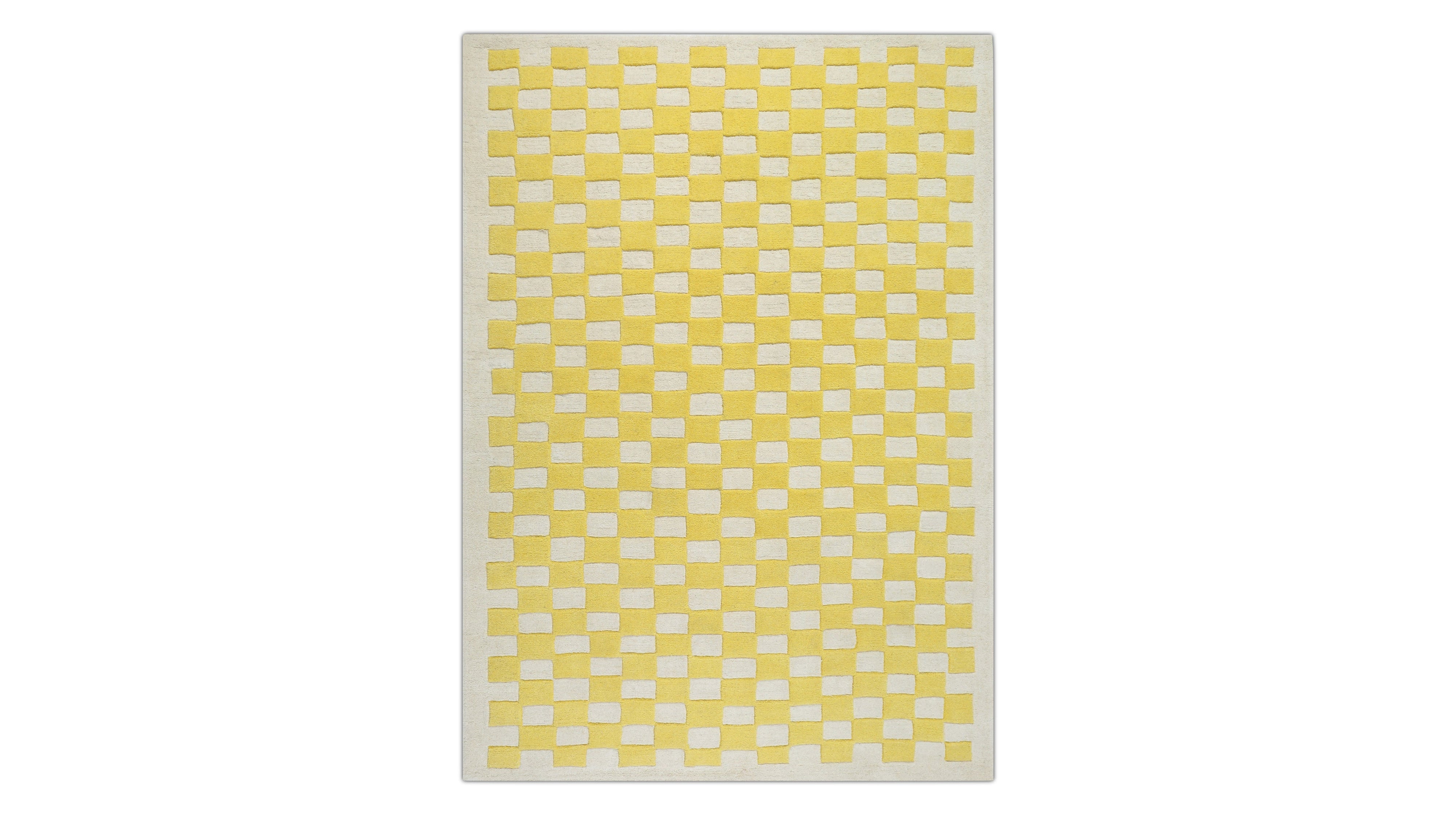Checkers Rug x Scott Sueme, 5x7, Sunshine