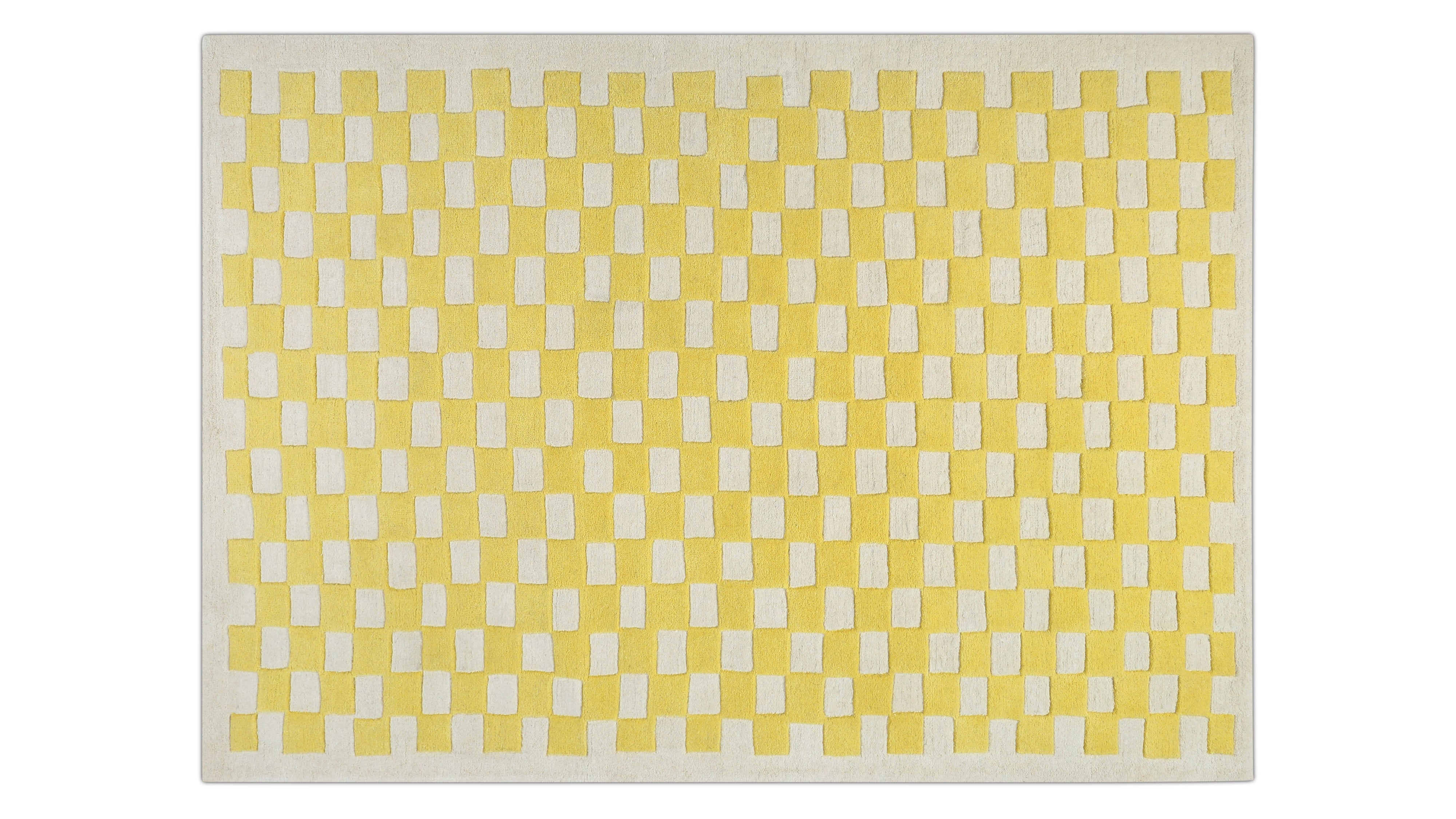 Checkers Rug x Scott Sueme, 5x7, Sunshine