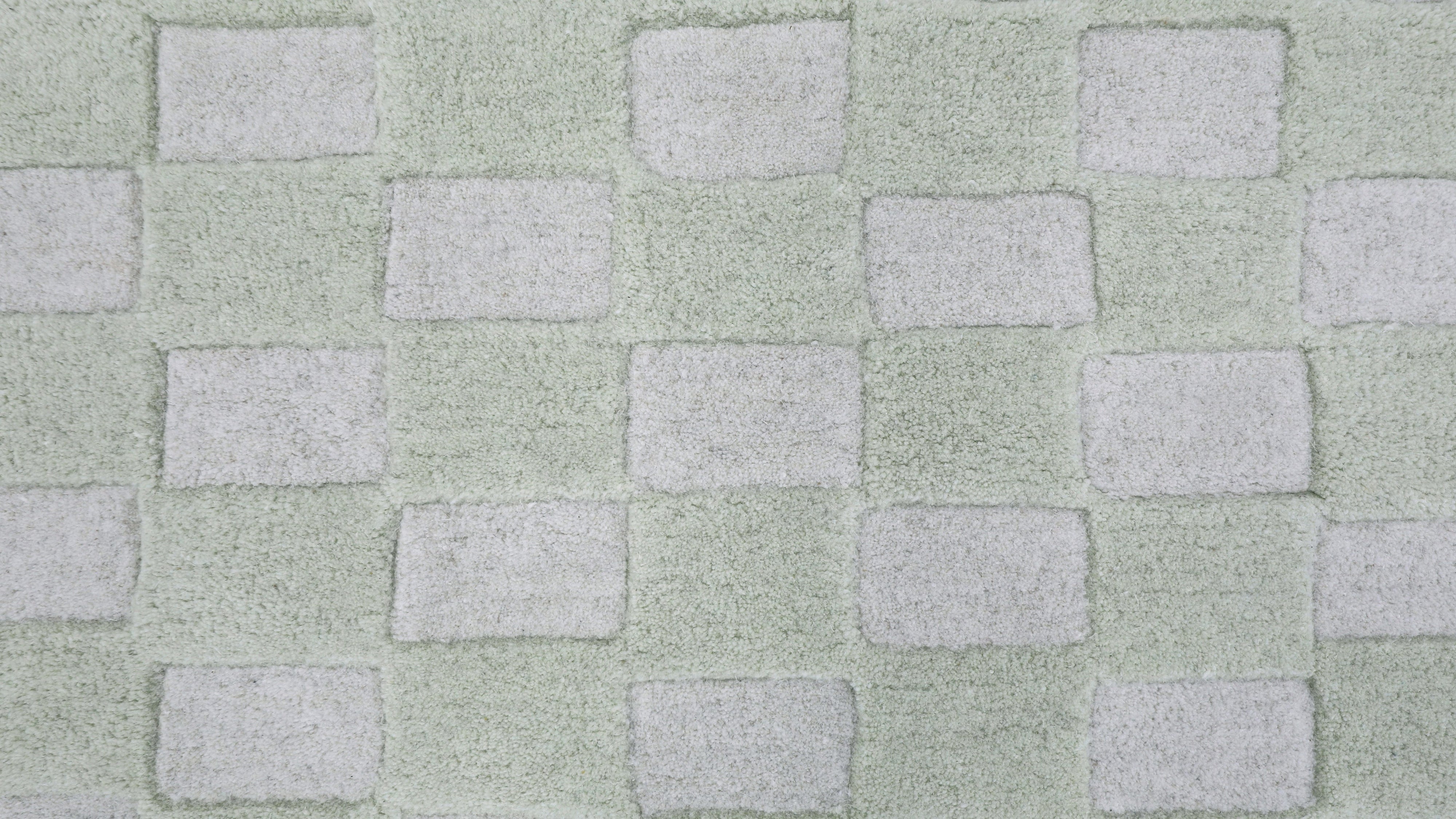 Checkers Rug x Scott Sueme, 5x7, Aloe