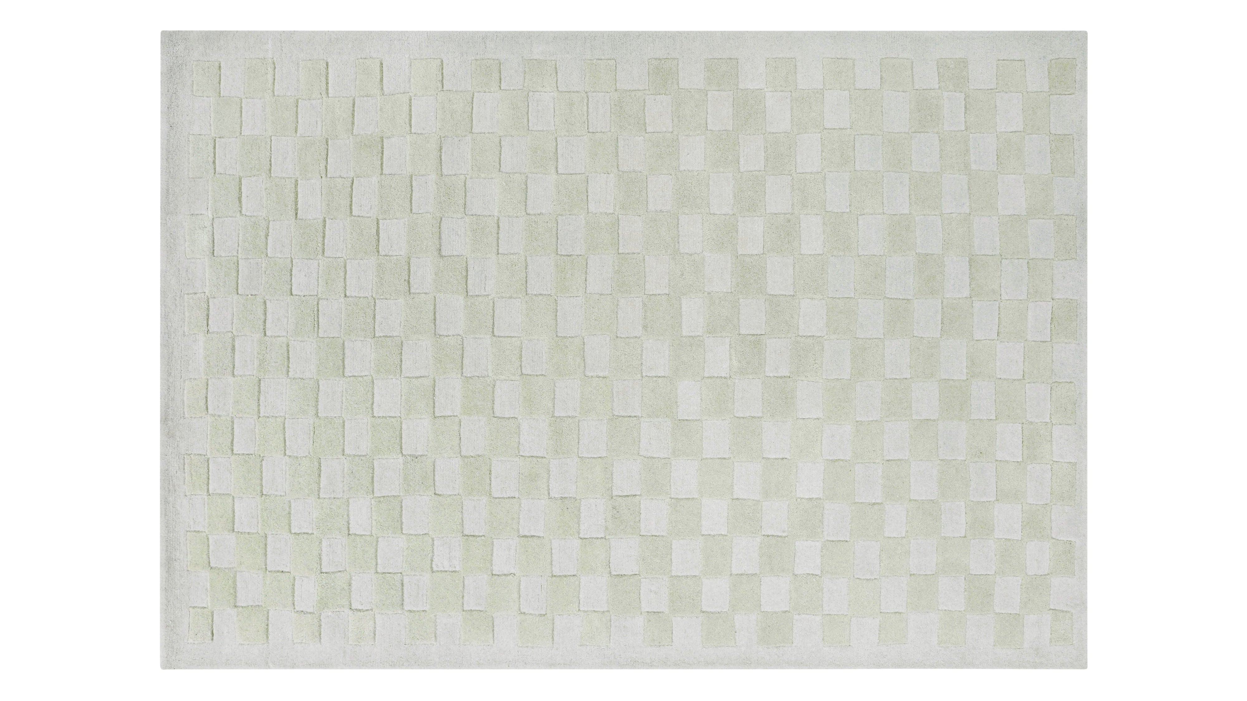 Checkers Rug x Scott Sueme, 5x7, Aloe
