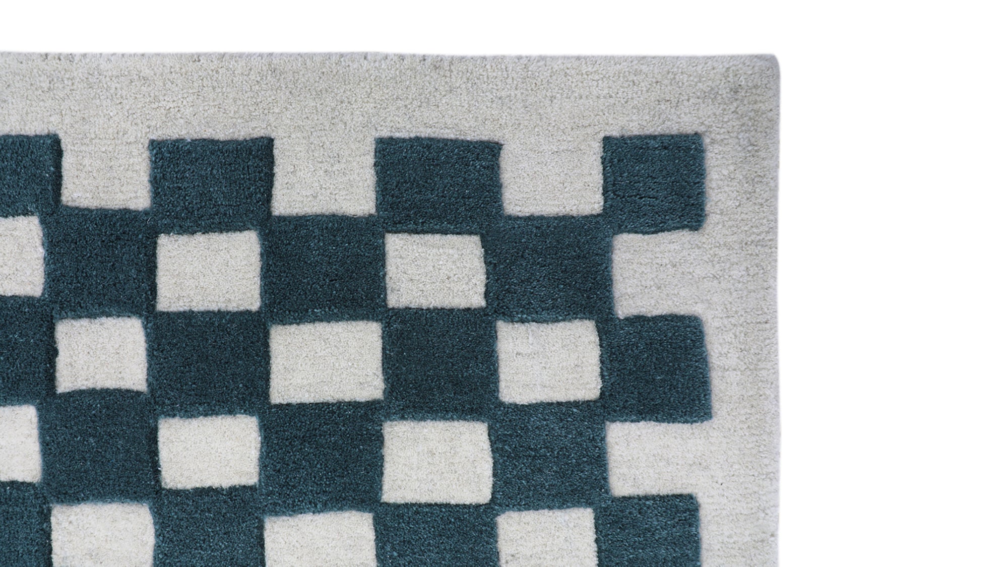 Checkers Rug x Scott Sueme, 5x7, Teal - Image 5