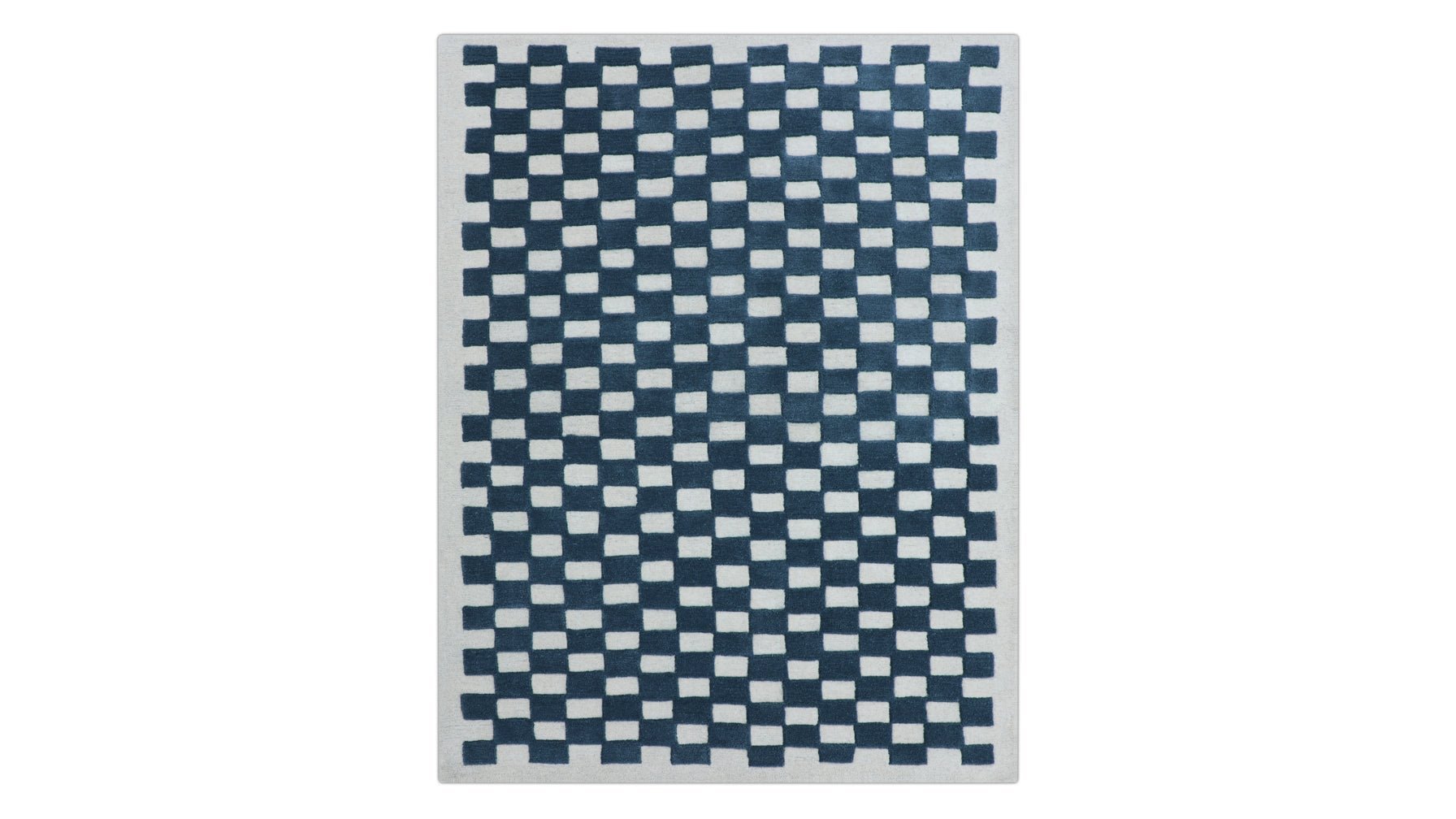 Checkers Rug x Scott Sueme, 8x10, Teal - Image 8