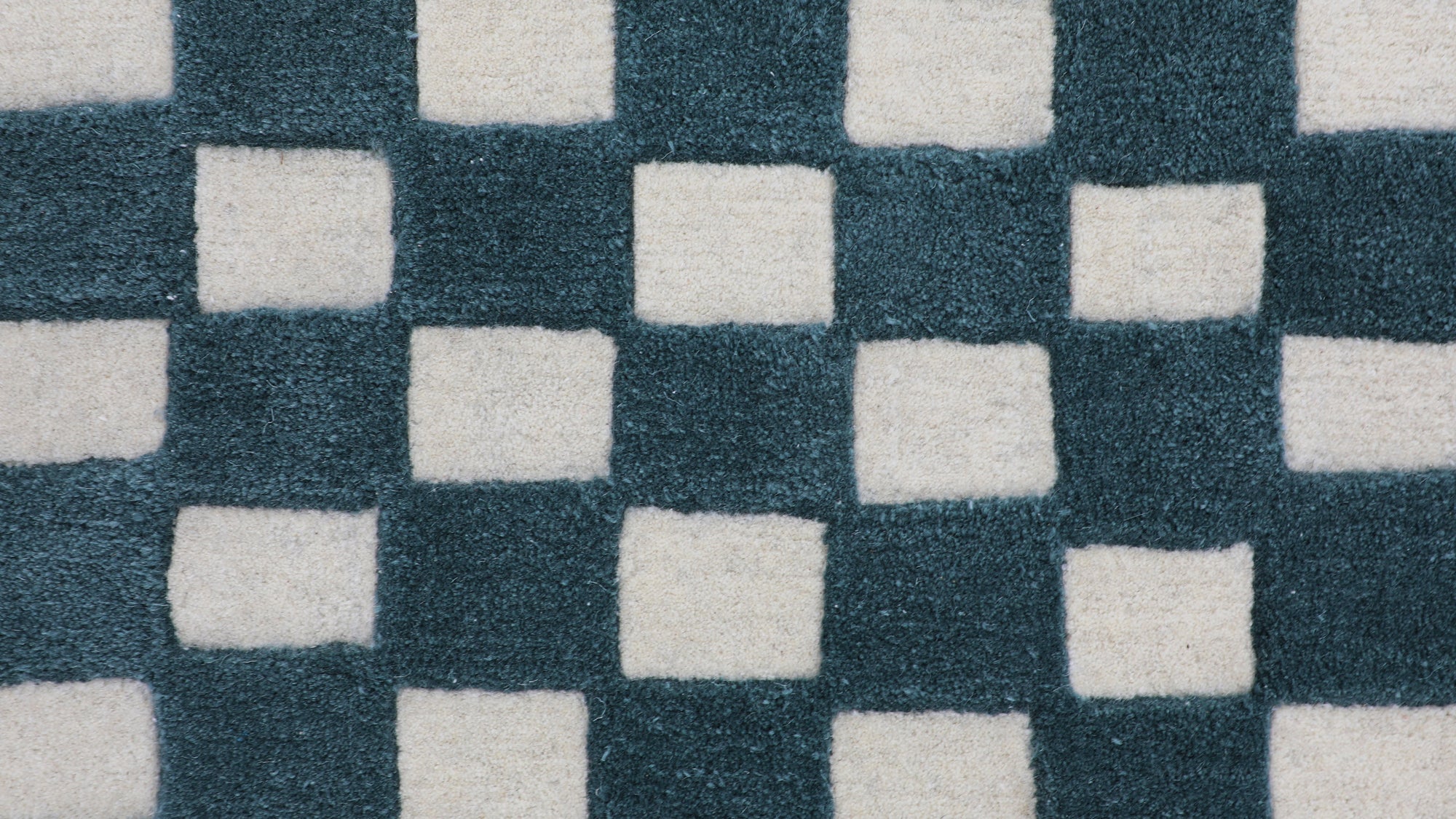 Checkers Rug x Scott Sueme, 5x7, Teal