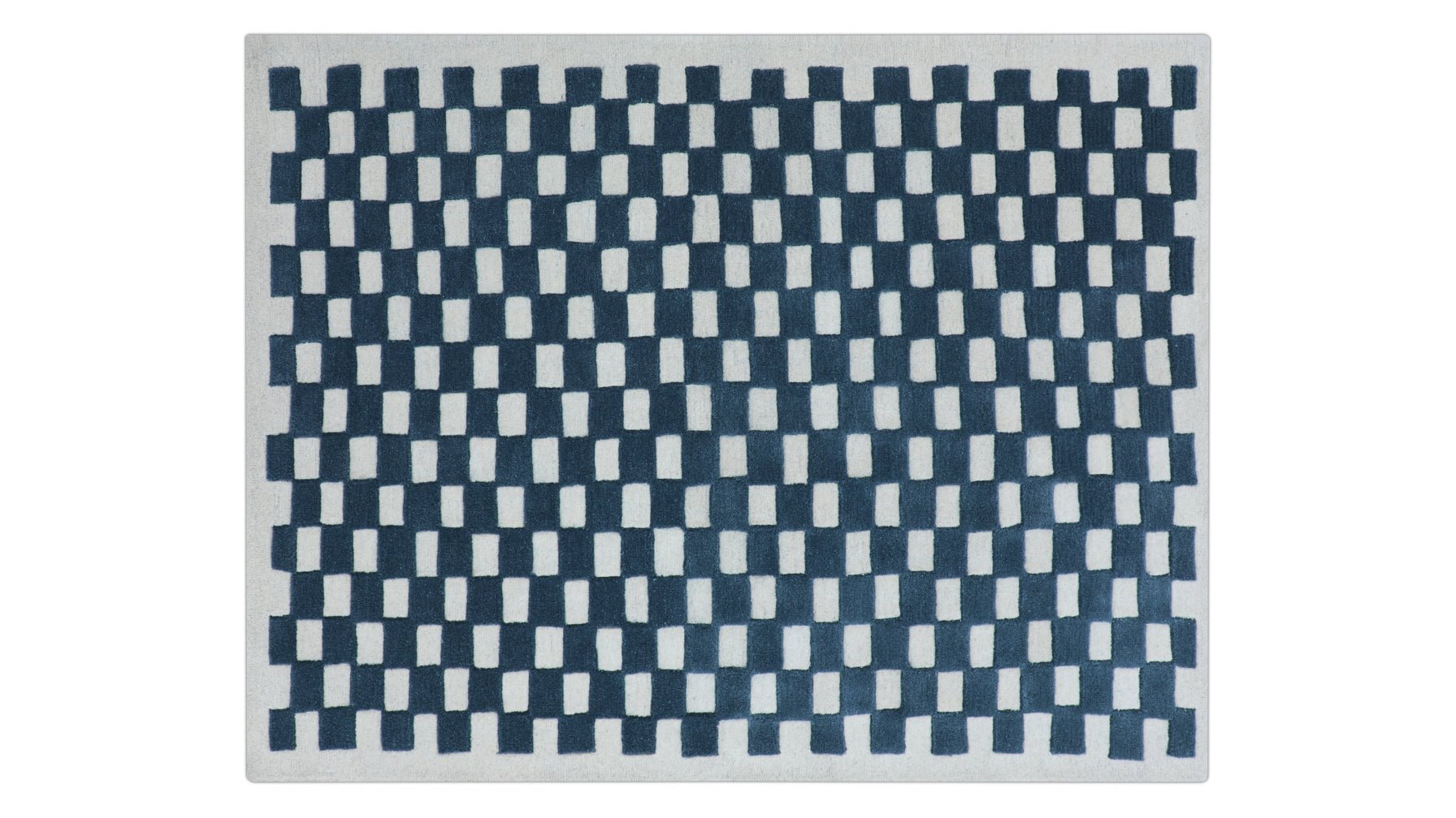 Checkers Rug x Scott Sueme, 5x7, Teal