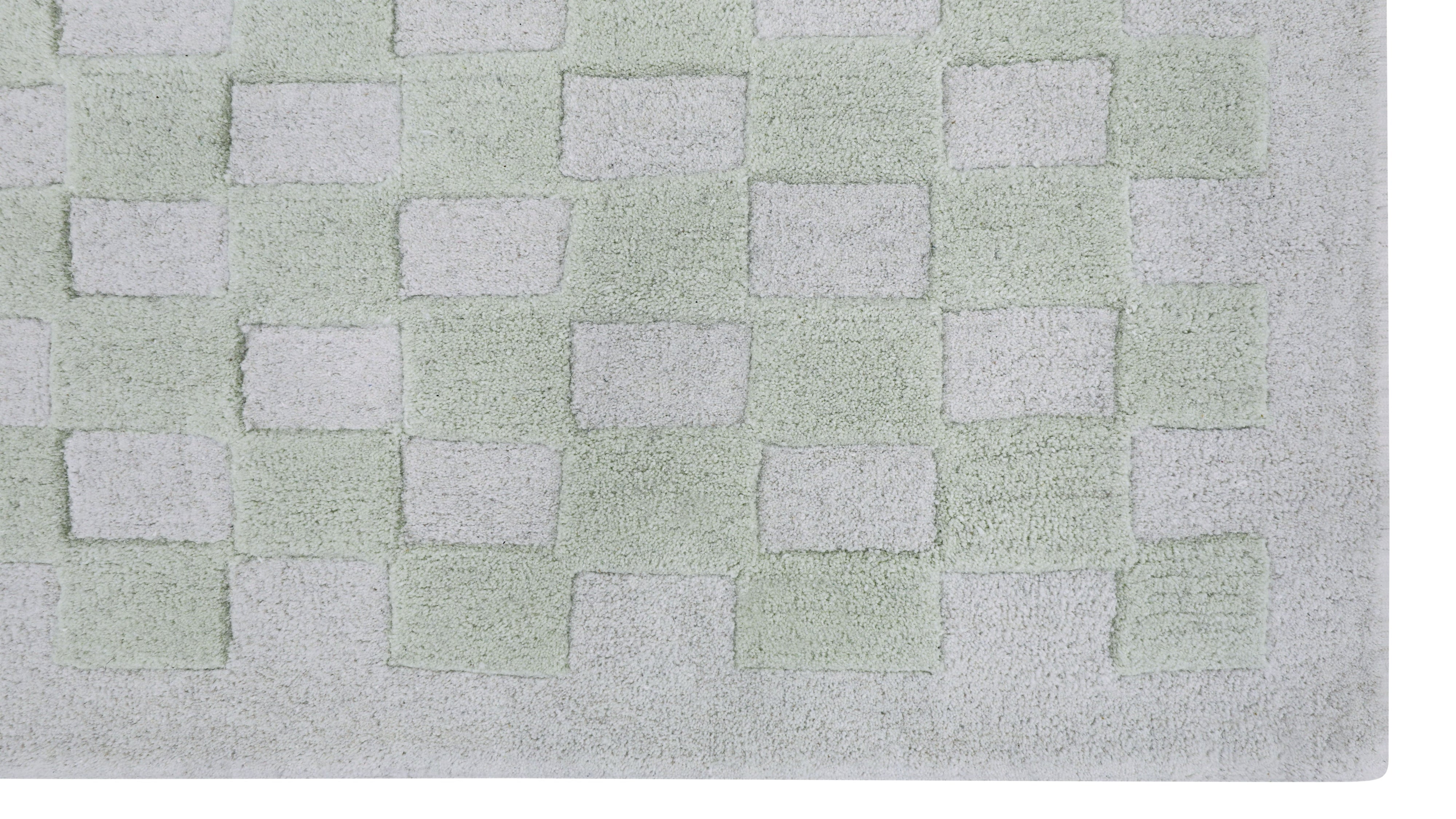Checkers Rug x Scott Sueme, 8x10, Aloe