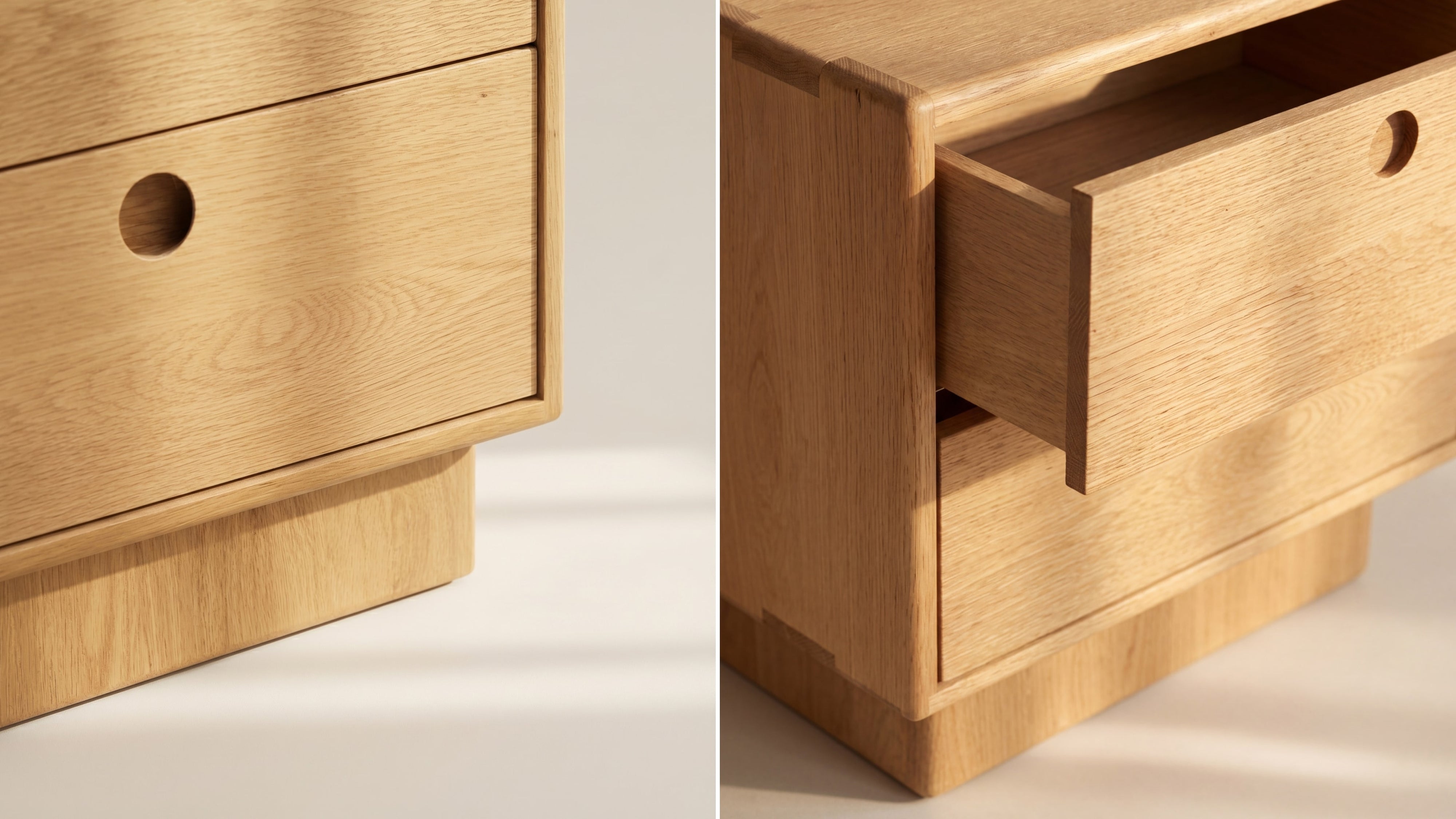 Square Up Nightstand, Oak
