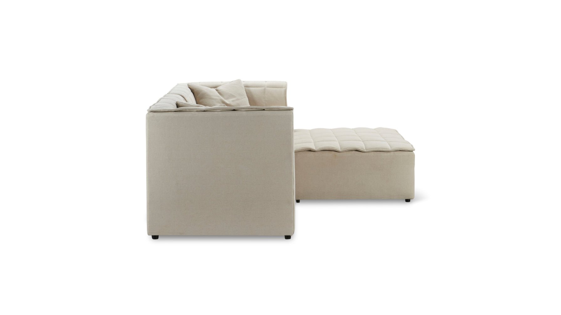 Quilt 3-Piece Modular Sectional, Fawn - Image 8