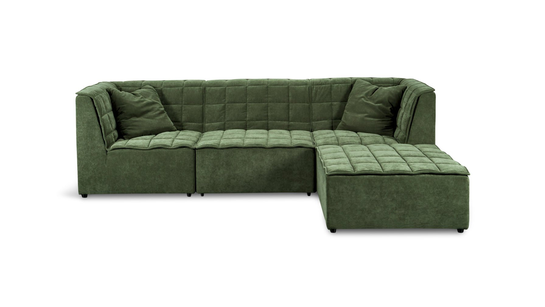 Quilt 4-Piece Modular Sectional, Moss_image