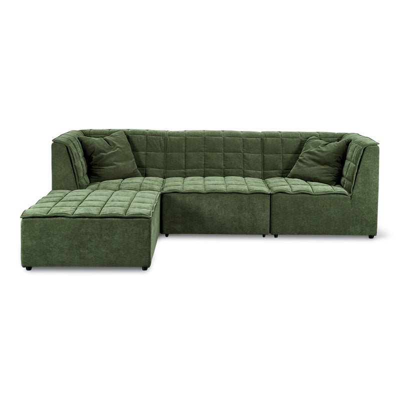 Quilt 4-Piece Modular Sectional, Moss - Image 8