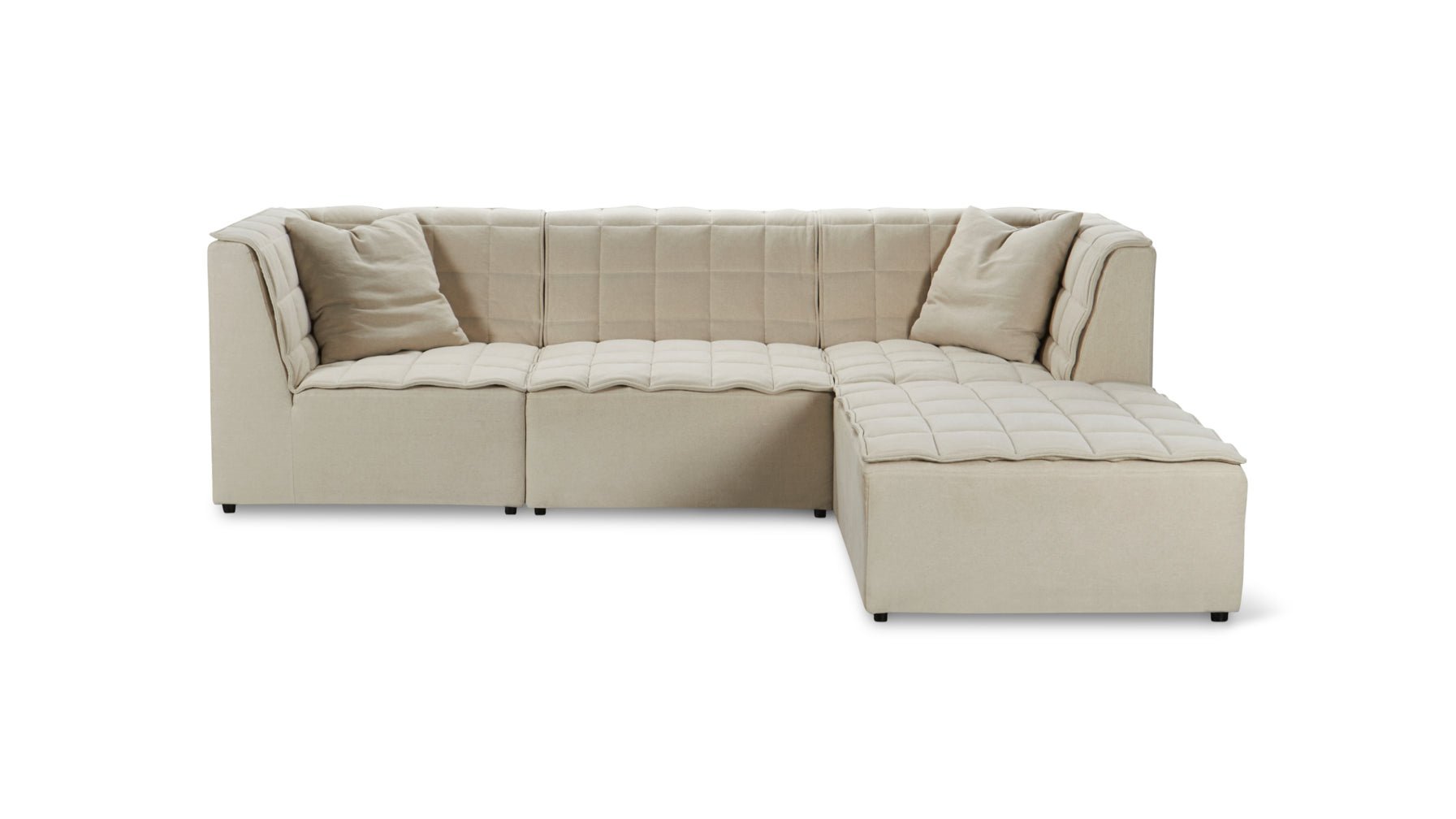 Quilt 4-Piece Modular Sectional, Fawn_image