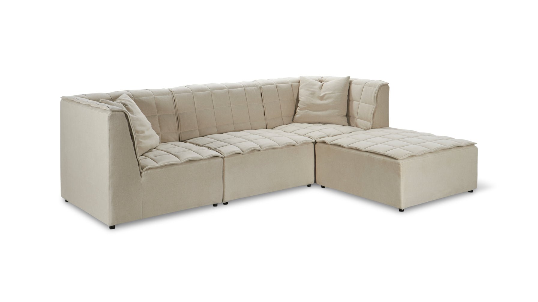 Quilt 4-Piece Modular Sectional, Fawn_image