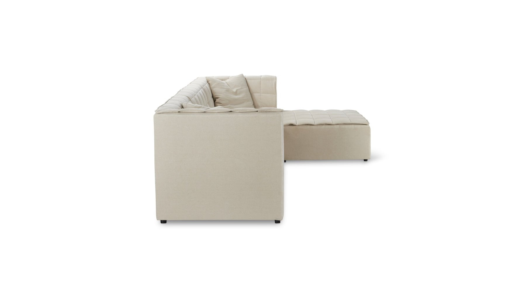 Quilt 4-Piece Modular Sectional, Fawn - Image 8