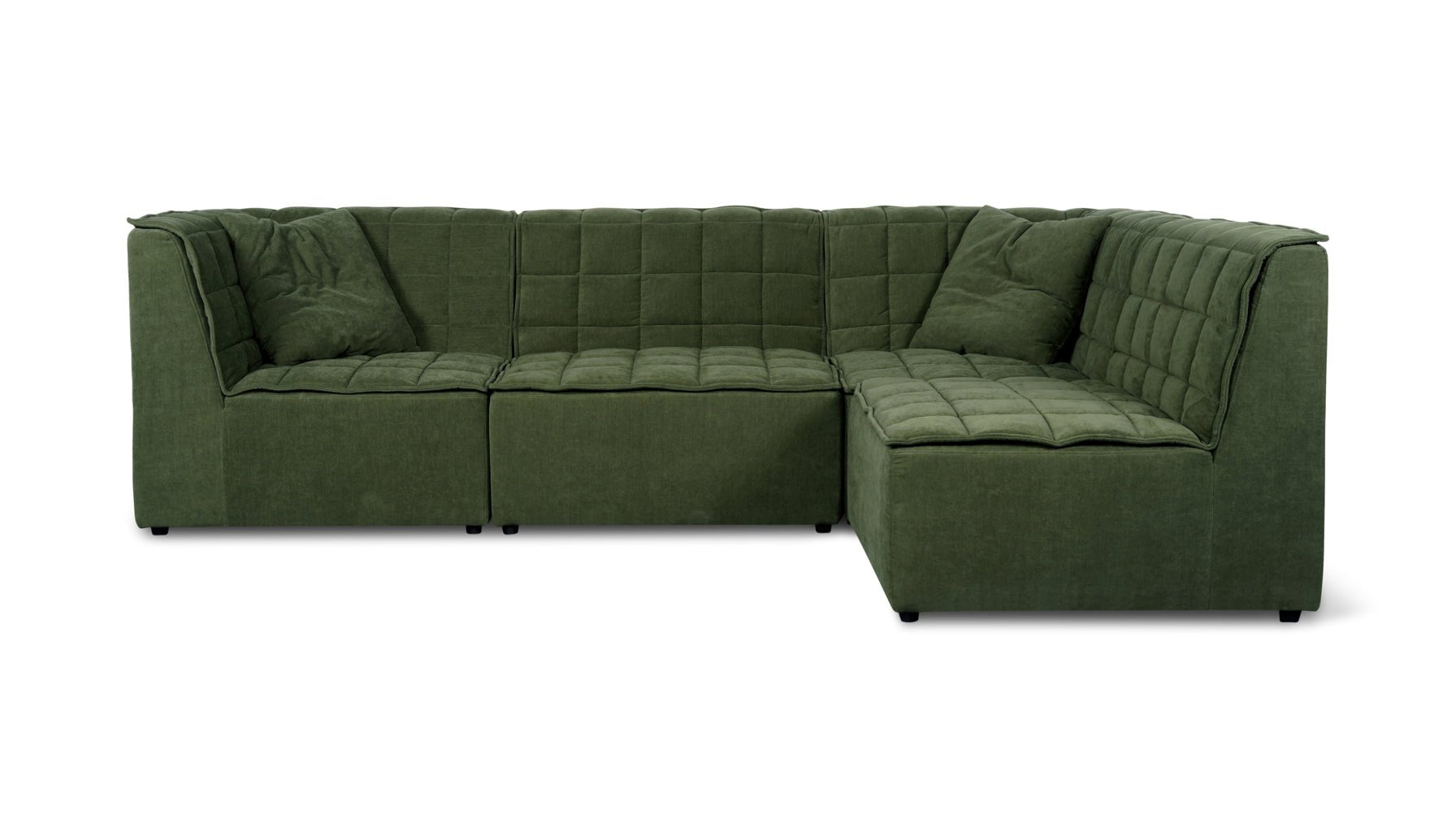 Quilt 4-Piece Modular Sectional, Open, Moss_image