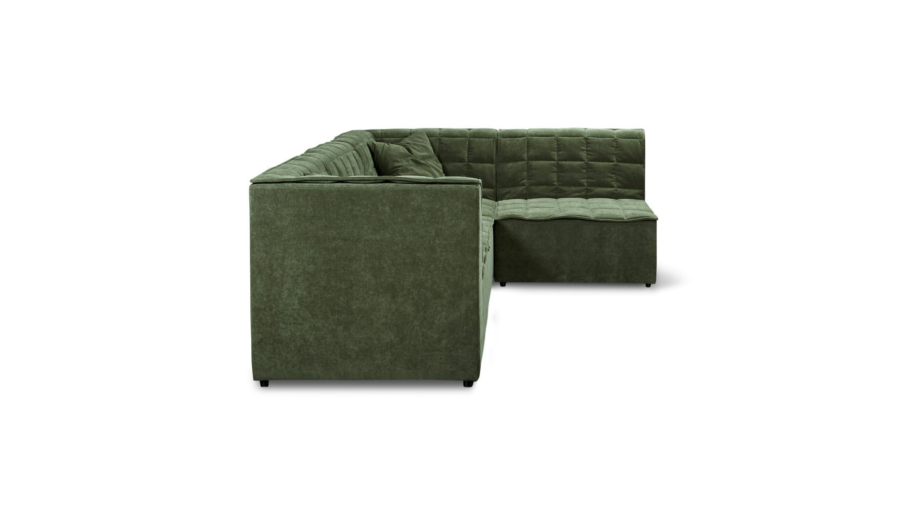 Quilt 4-Piece Modular Sectional, Open, Moss - Image 7