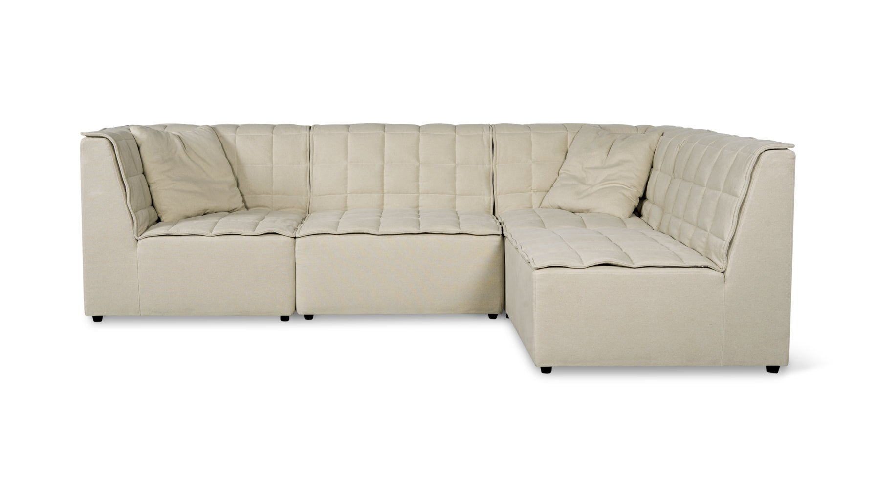 Quilt 4-Piece Modular Sectional, Open, Fawn_image