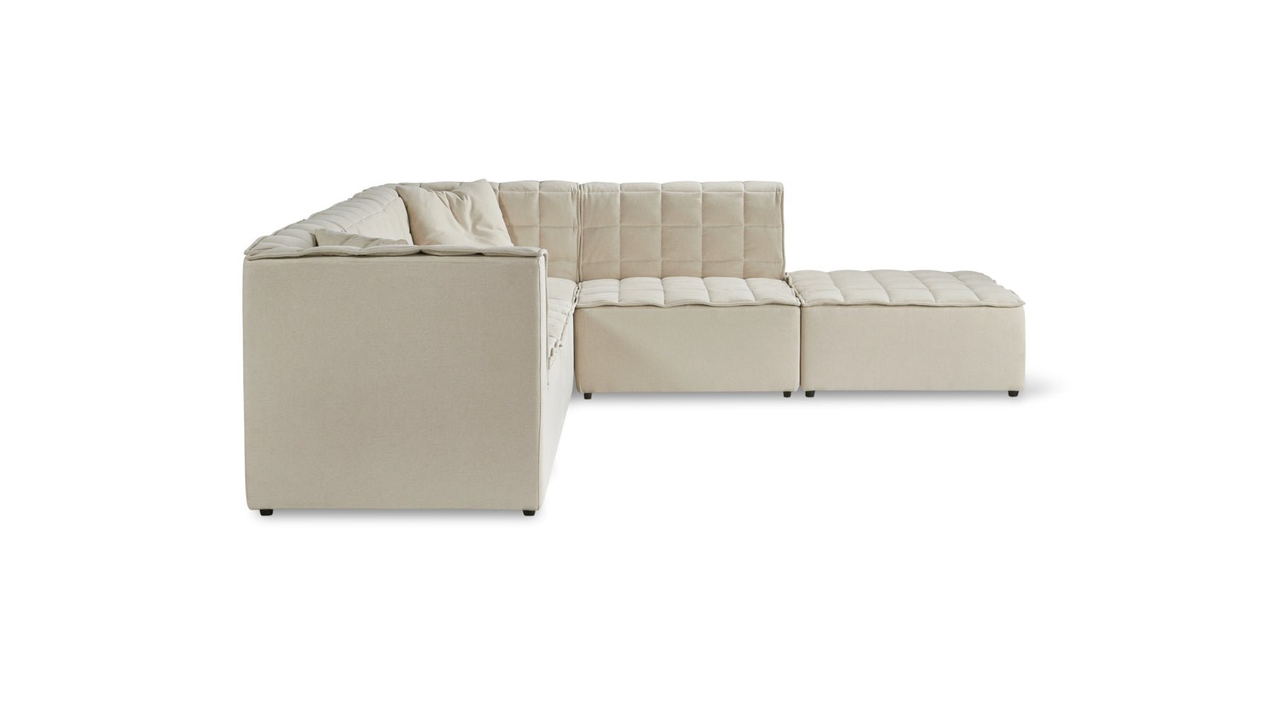 Quilt 5-Piece Modular Sectional, Fawn - Image 8