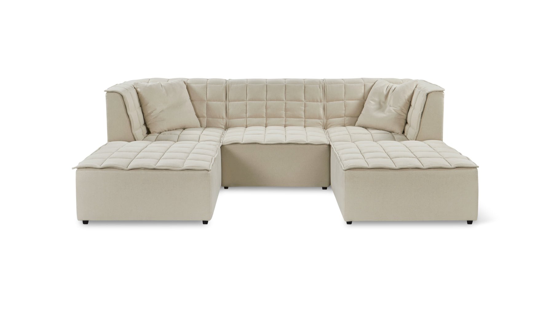 Quilt 5-Piece Modular U-Shaped Sectional, Fawn_image