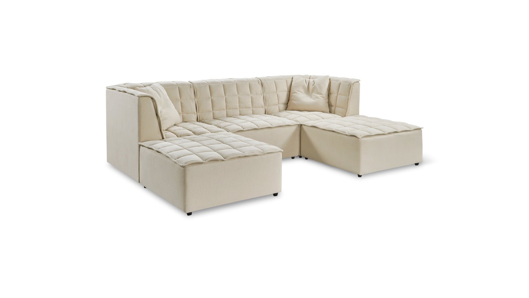 Quilt 5-Piece Modular U-Shaped Sectional, Fawn_image