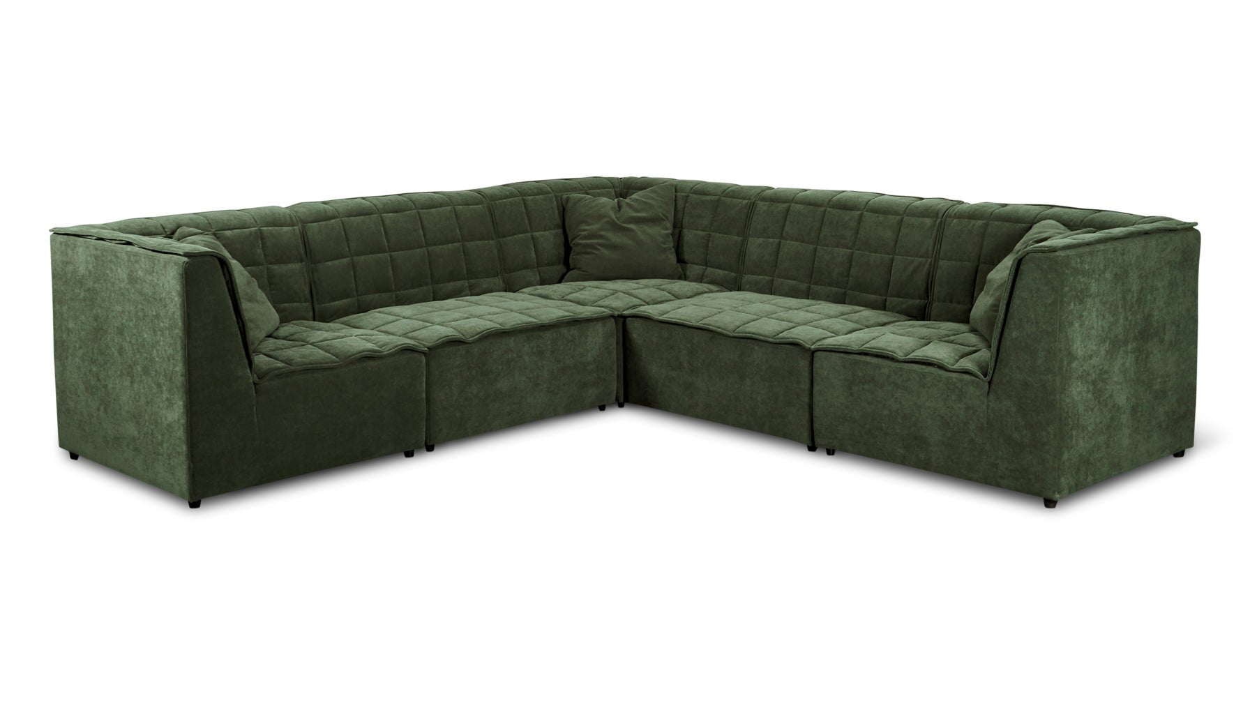 Quilt 5-Piece Modular Sectional Closed, Moss_image