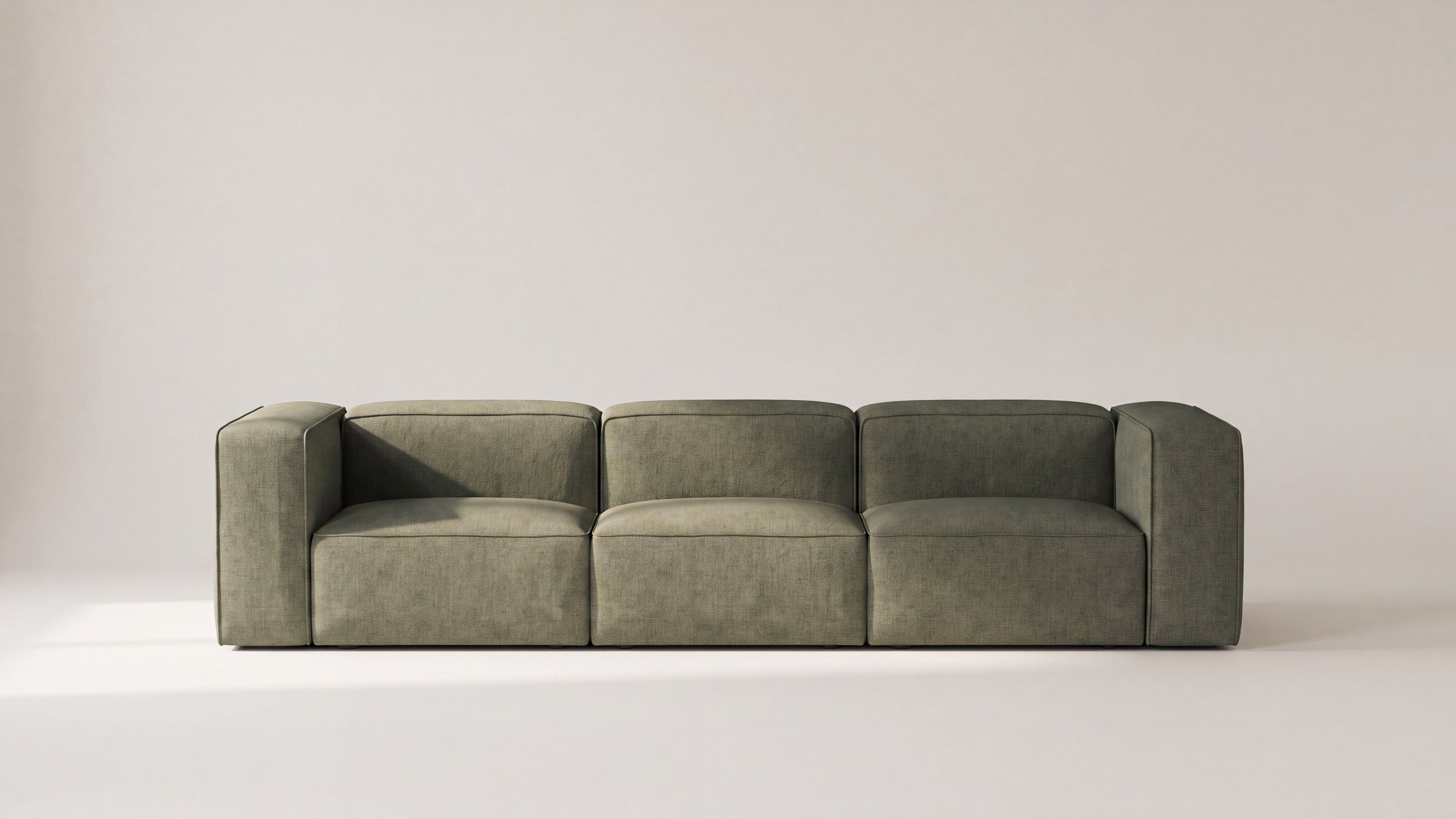 Common Ground 3-Piece Modular Sofa, Olive