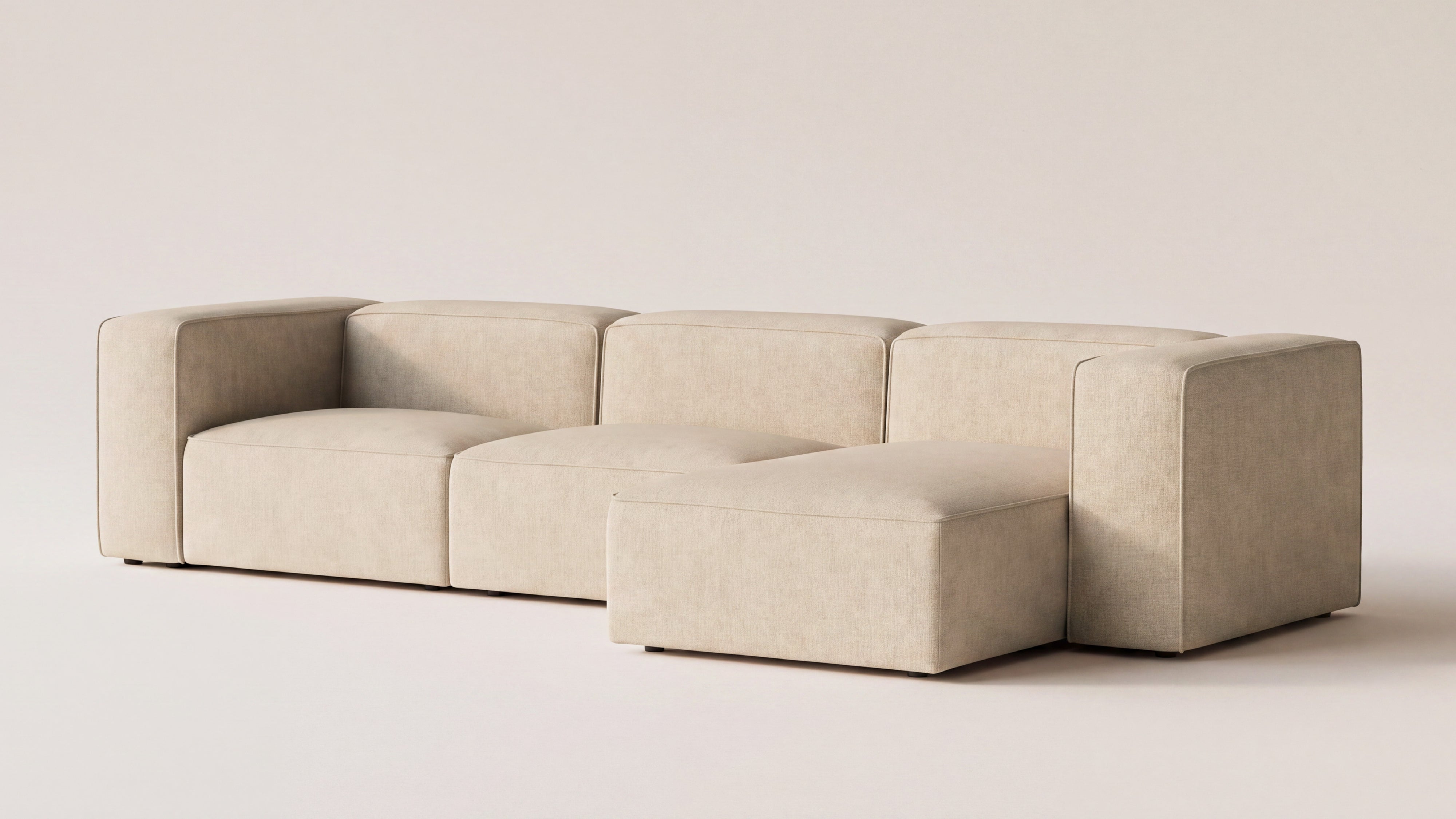 Common Ground 3-Piece Modular Sectional, Right, Wheat